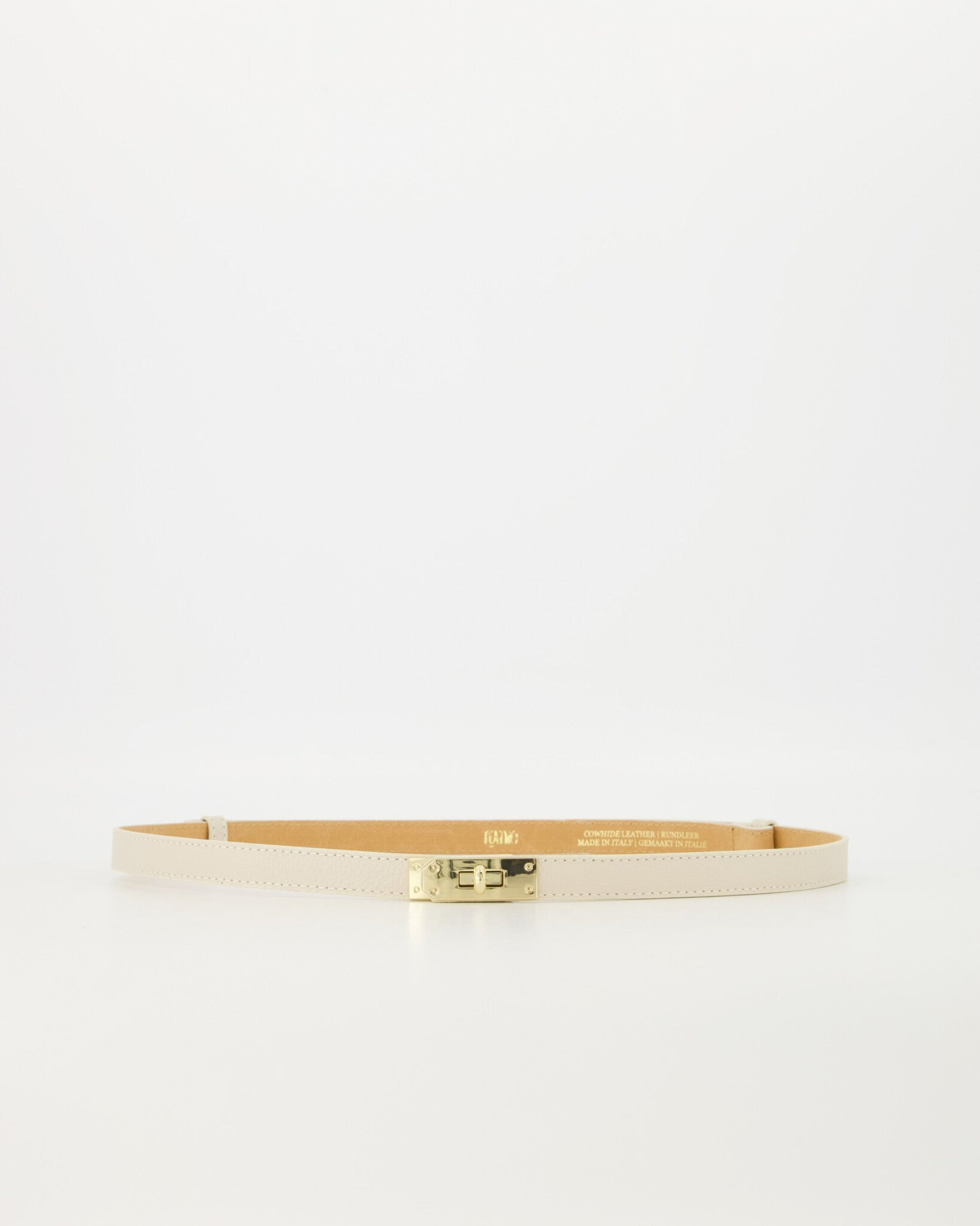 REAL LEATHER BELT - OFF WHITE