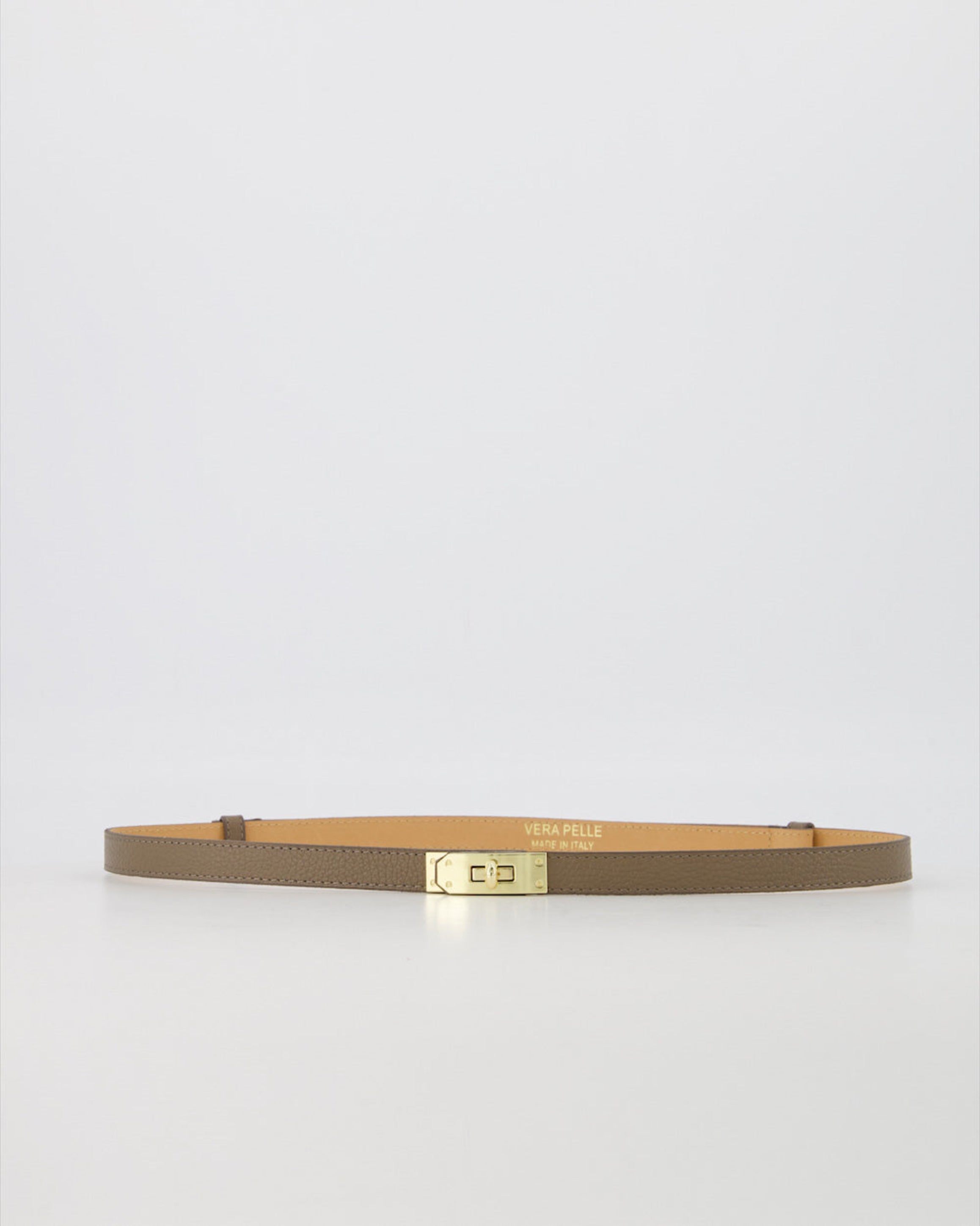 REAL LEATHER BELT - TAUPE