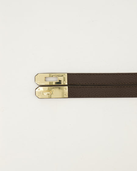 REAL LEATHER BELT - BROWN