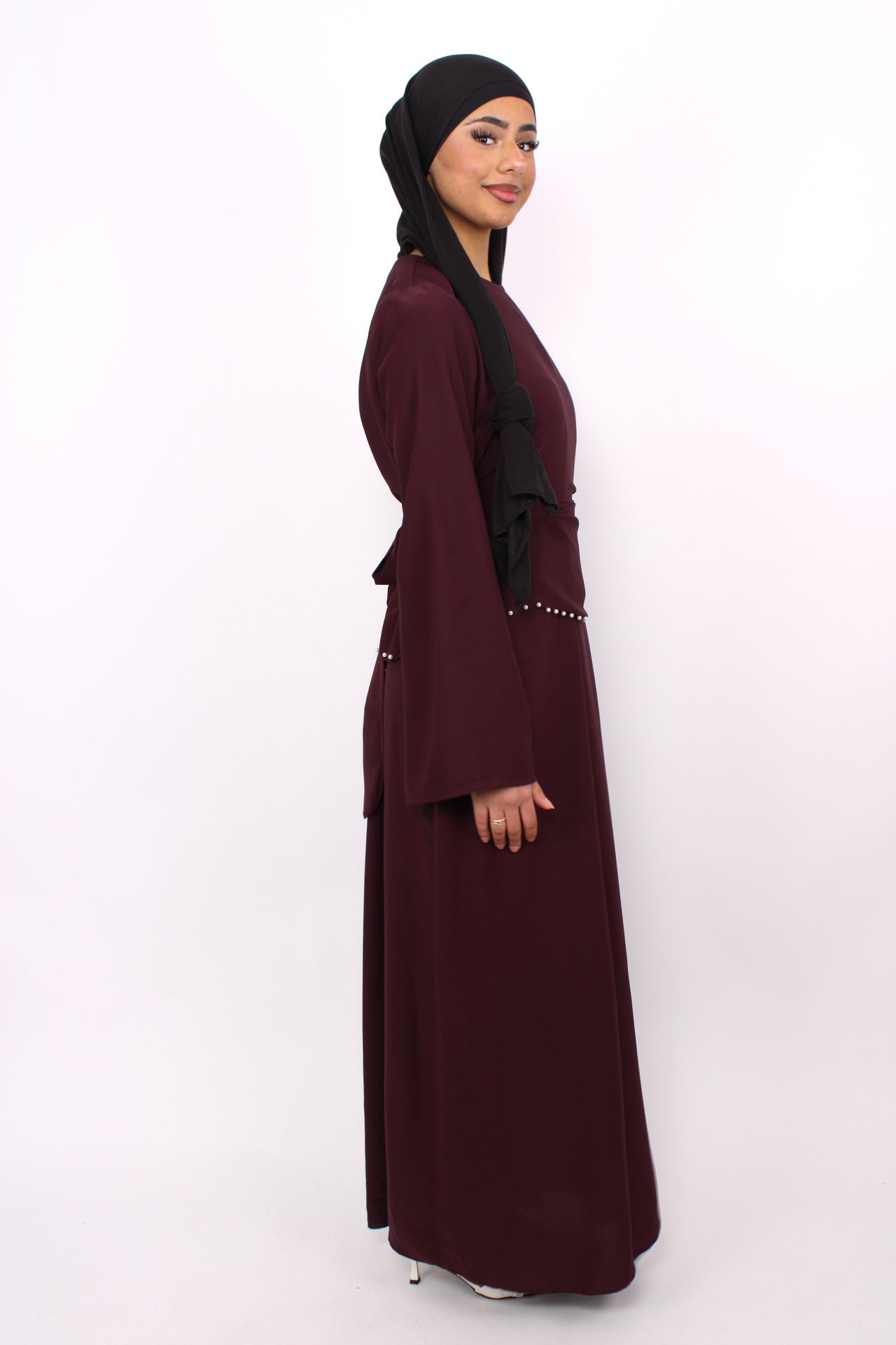 MARWA DRESS - BURGUNDY