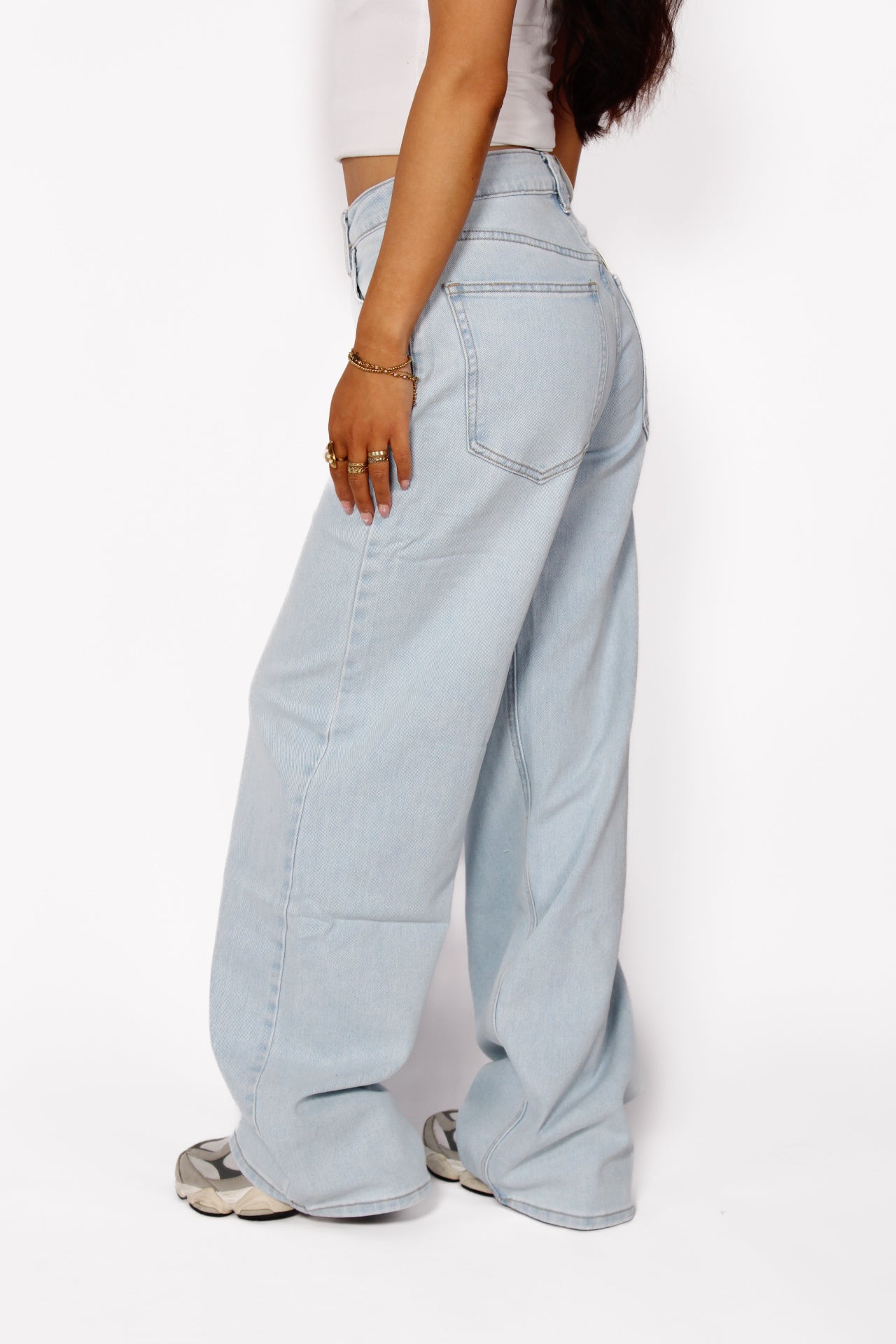 MID WAIST BAGGY JEANS 3035 - LIGHT DENIM