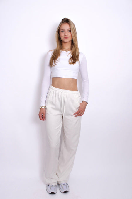 Tall linen pants - white