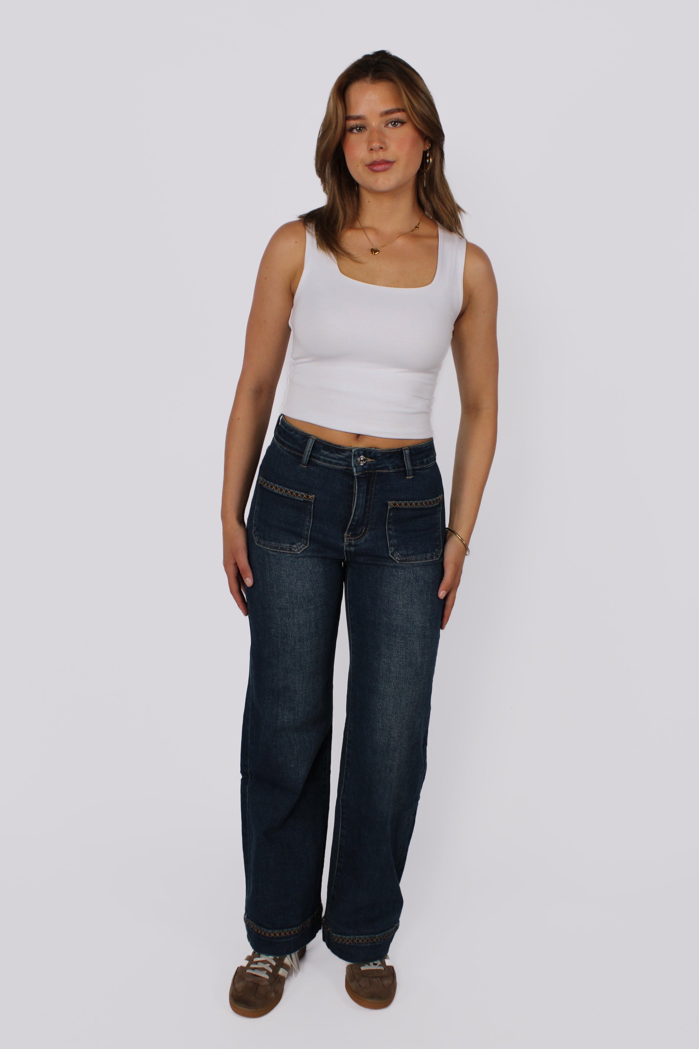 WIDE LEG JEANS 7289 - DARK DENIM