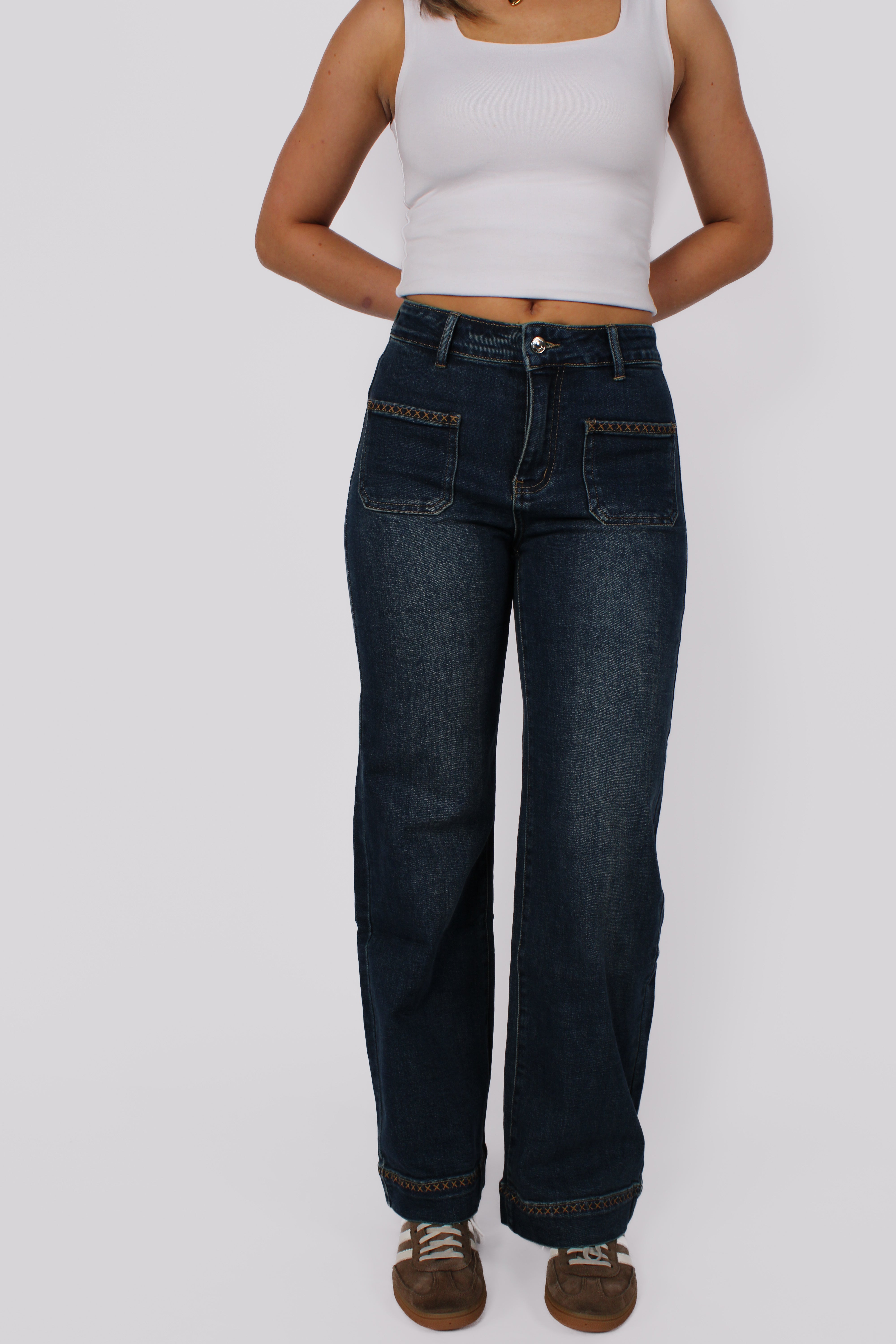 WIDE LEG JEANS 7289 - DARK DENIM