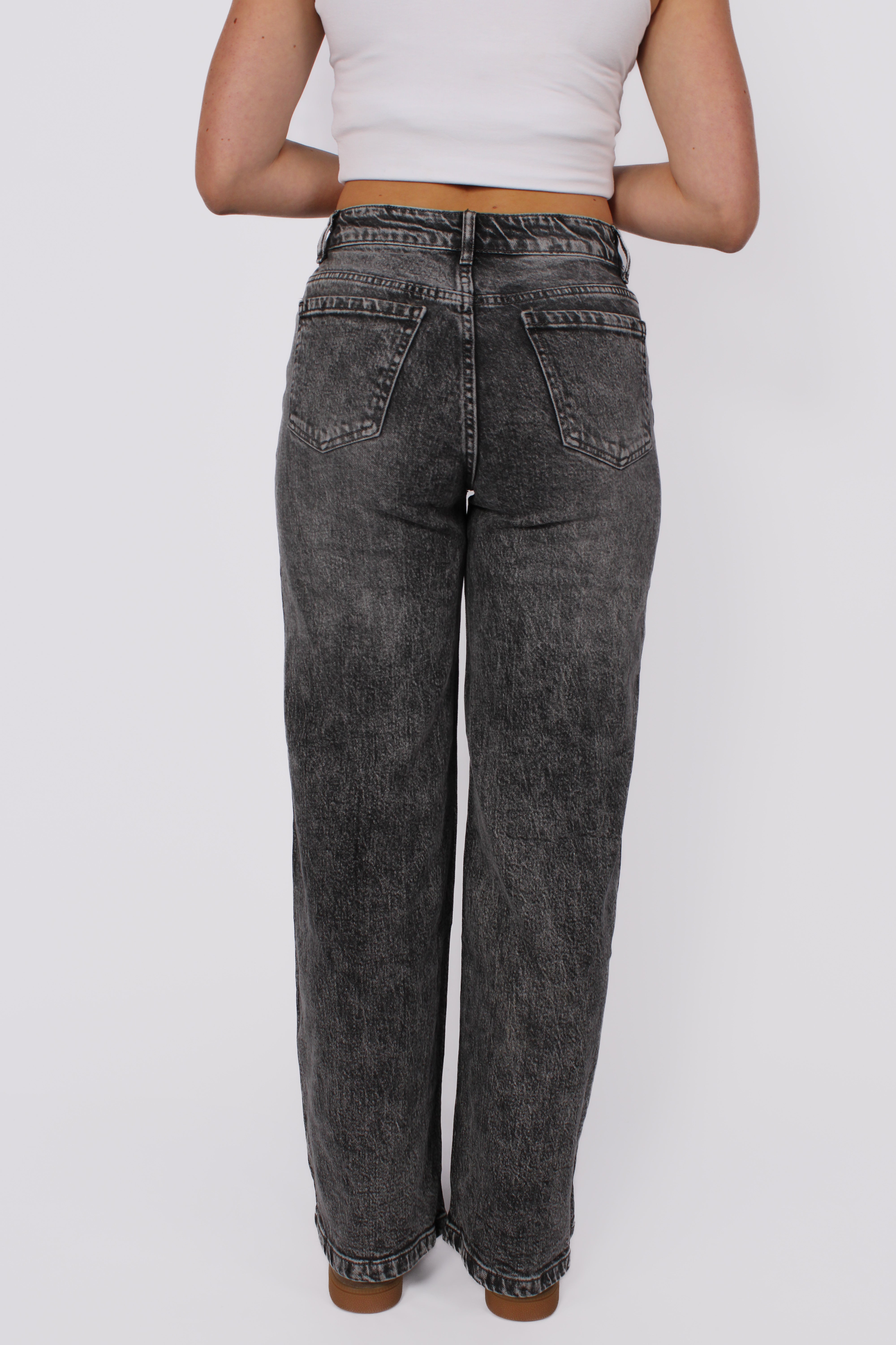 Wide Leg Jeans 66193 - Grey