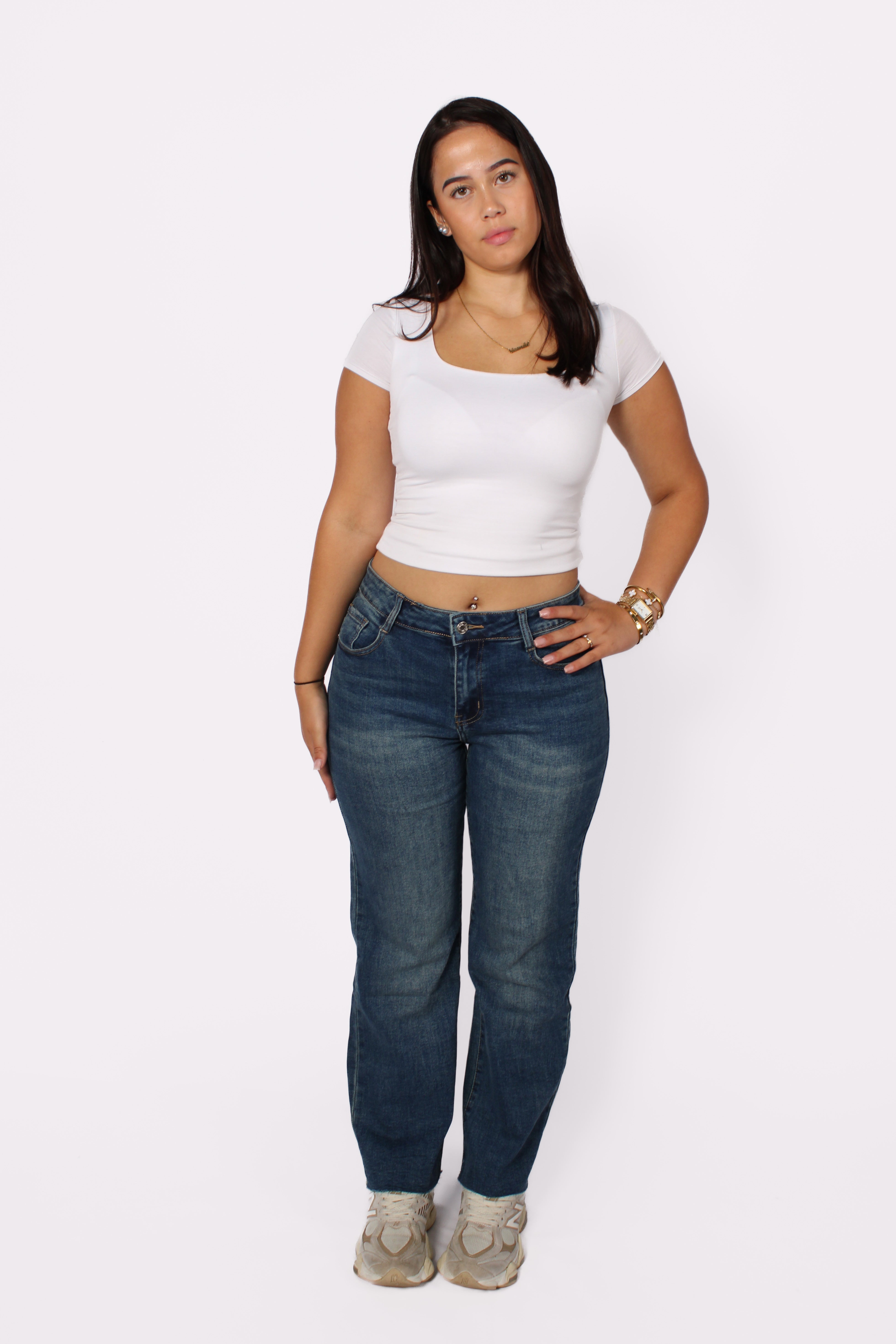 ''PLUSSIZE'' WIDE LEG JEANS 129 - DARK DENIM