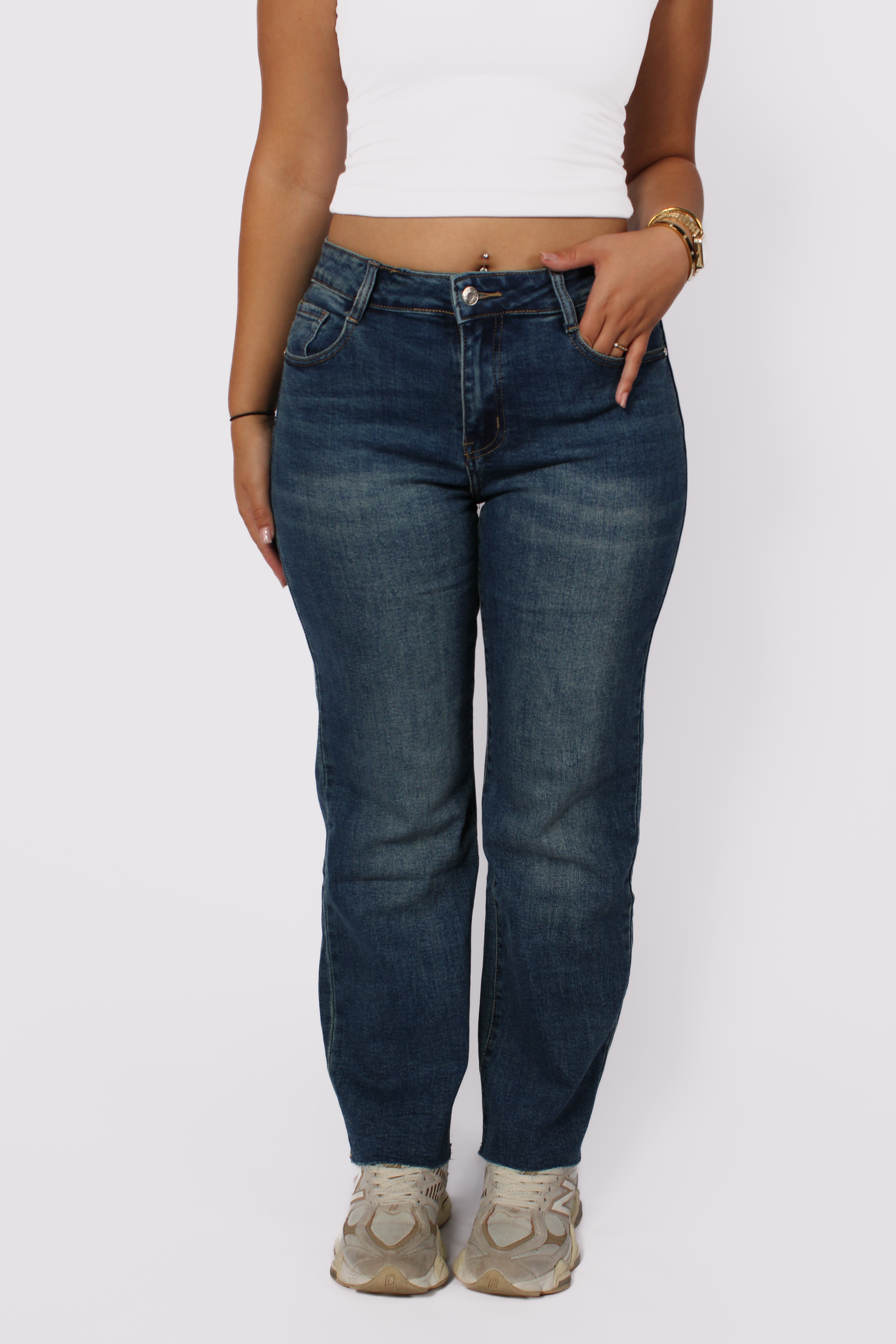 ''PLUSSIZE'' WIDE LEG JEANS 129 - DARK DENIM