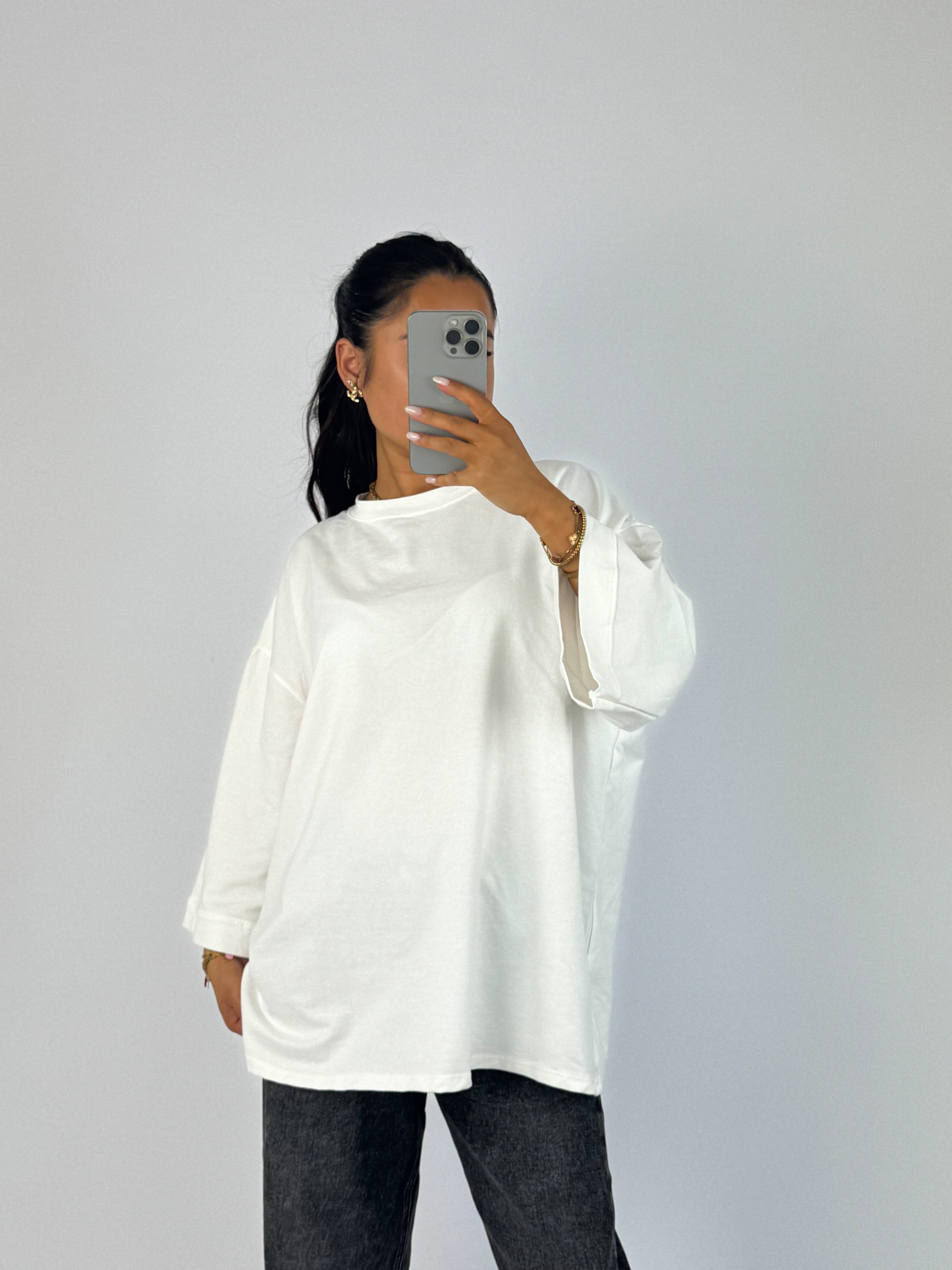OVERSIZED BASIC T - WHITE
