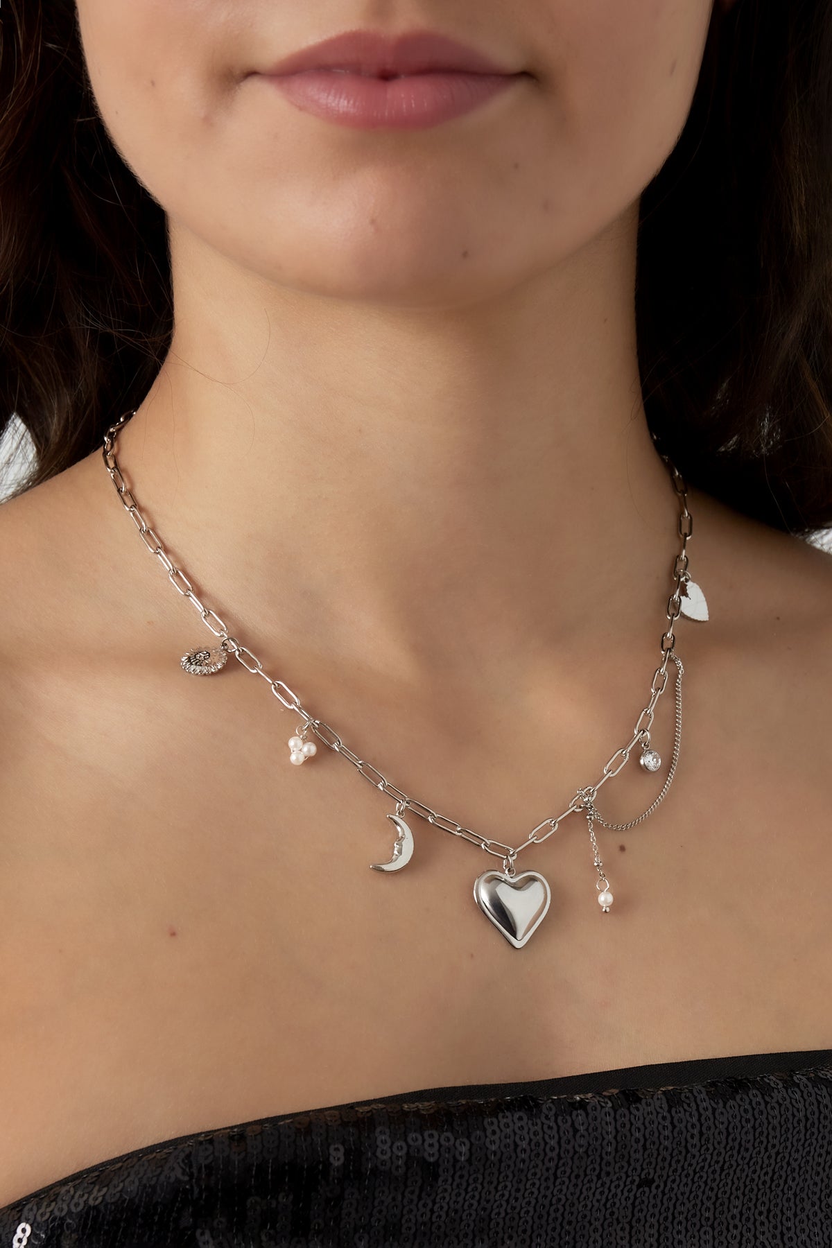 AMORE MORE NECKLACE - SILVER