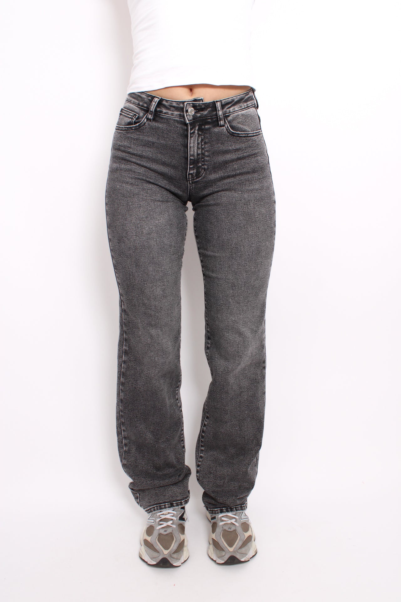 ''EXTRA TALL'' MID WAIST JEANS - GREY