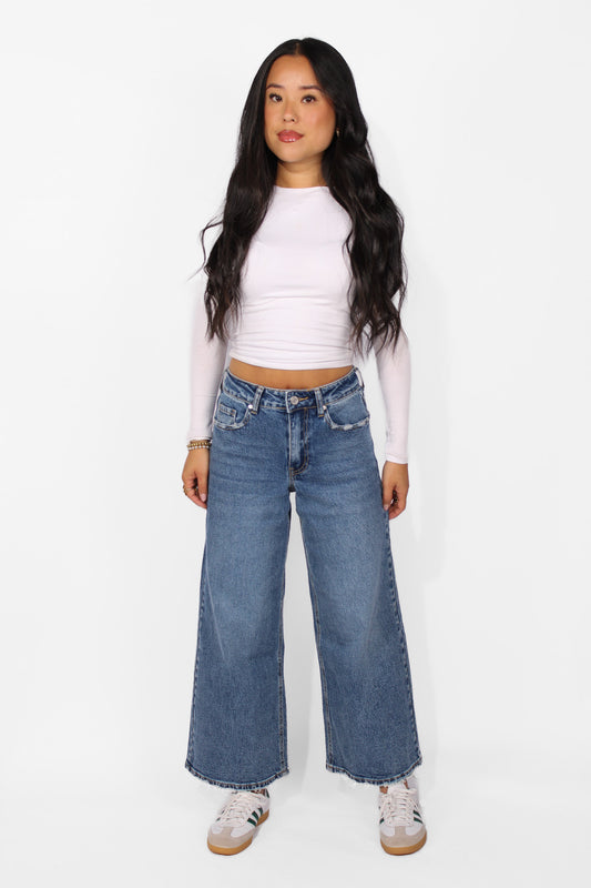 ''PETITE'' WIDE LEG JEANS 3995