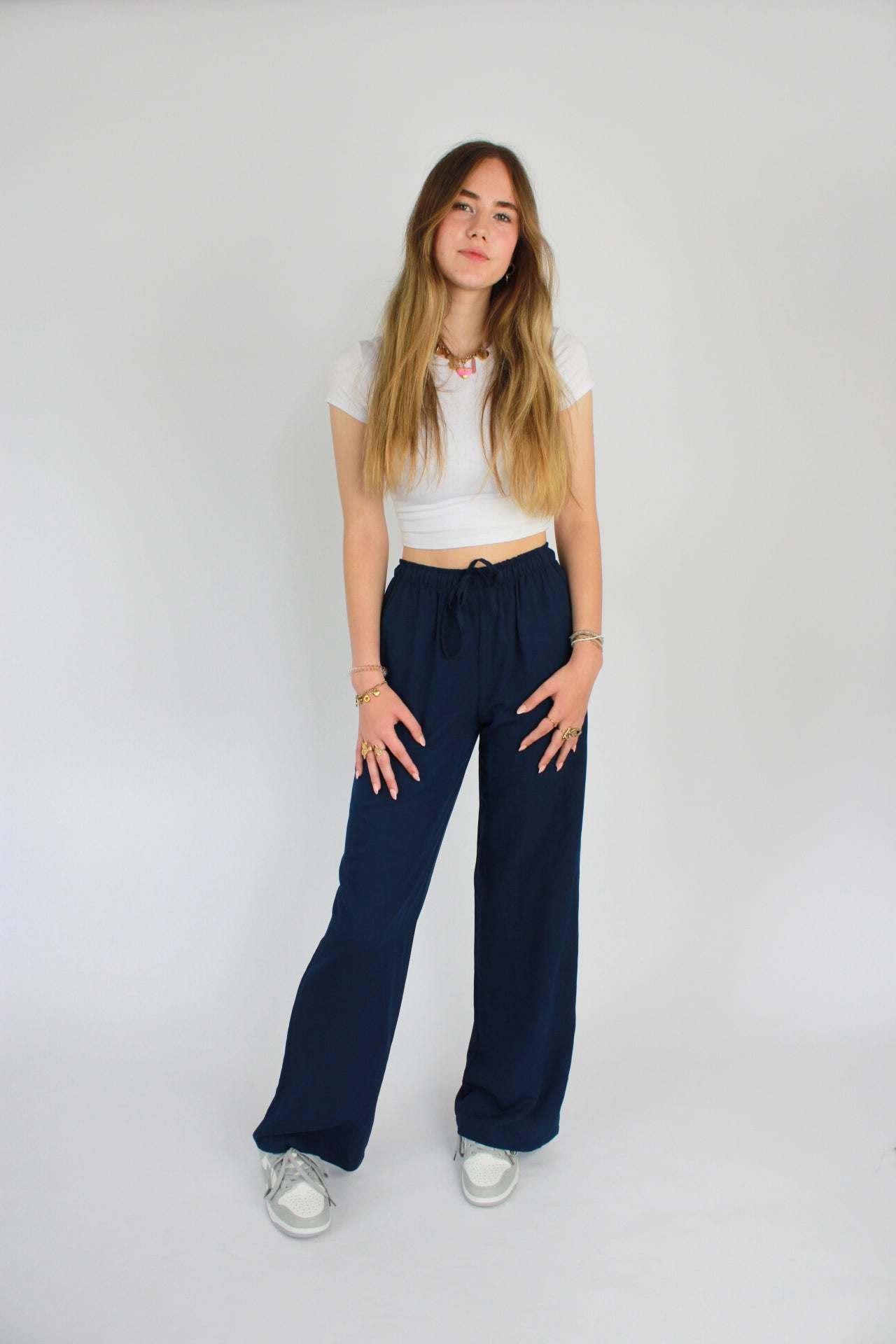 ''TALL'' LINEN PANTS - NAVY