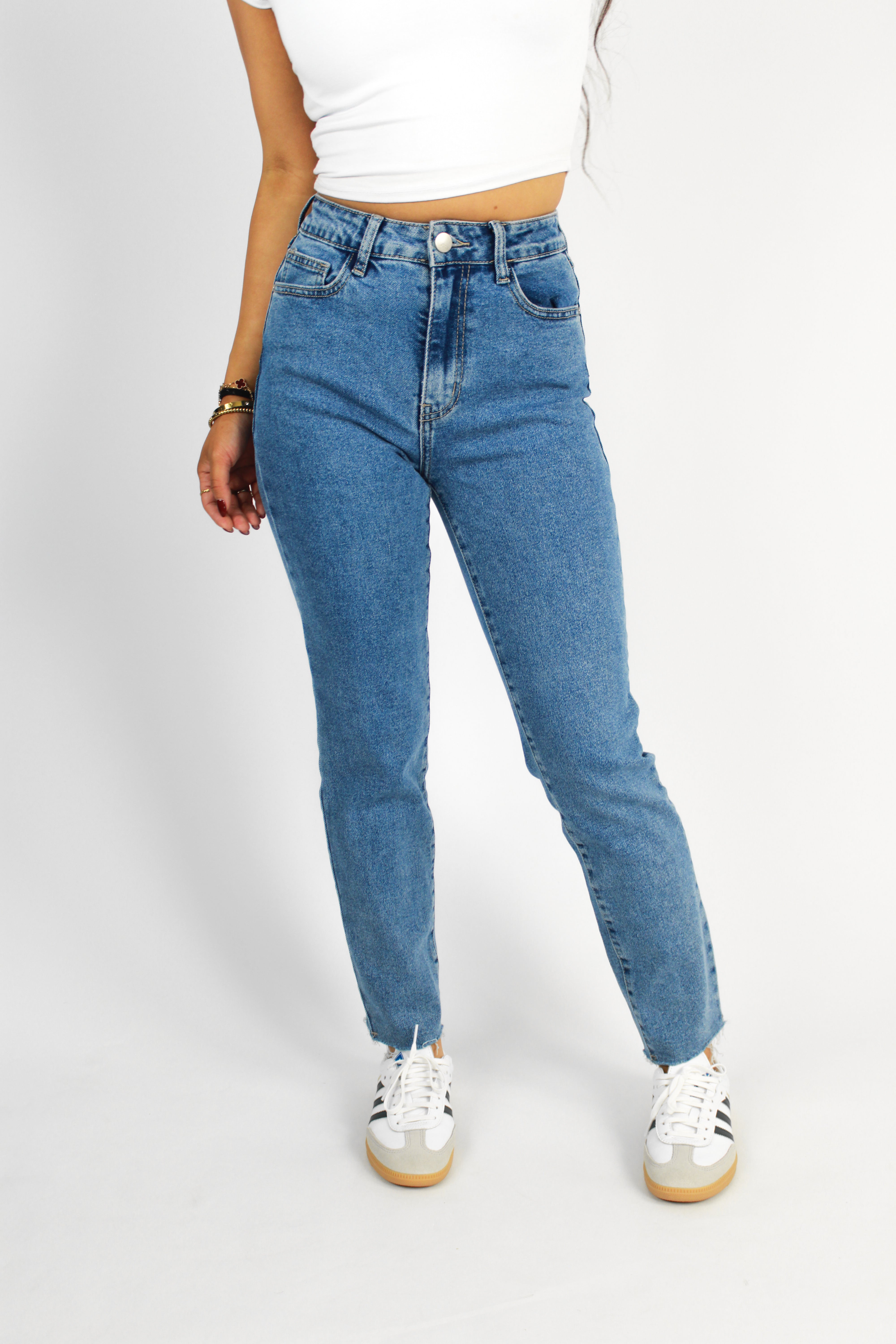 ''PETITE'' MOM JEANS 2618 - DENIM