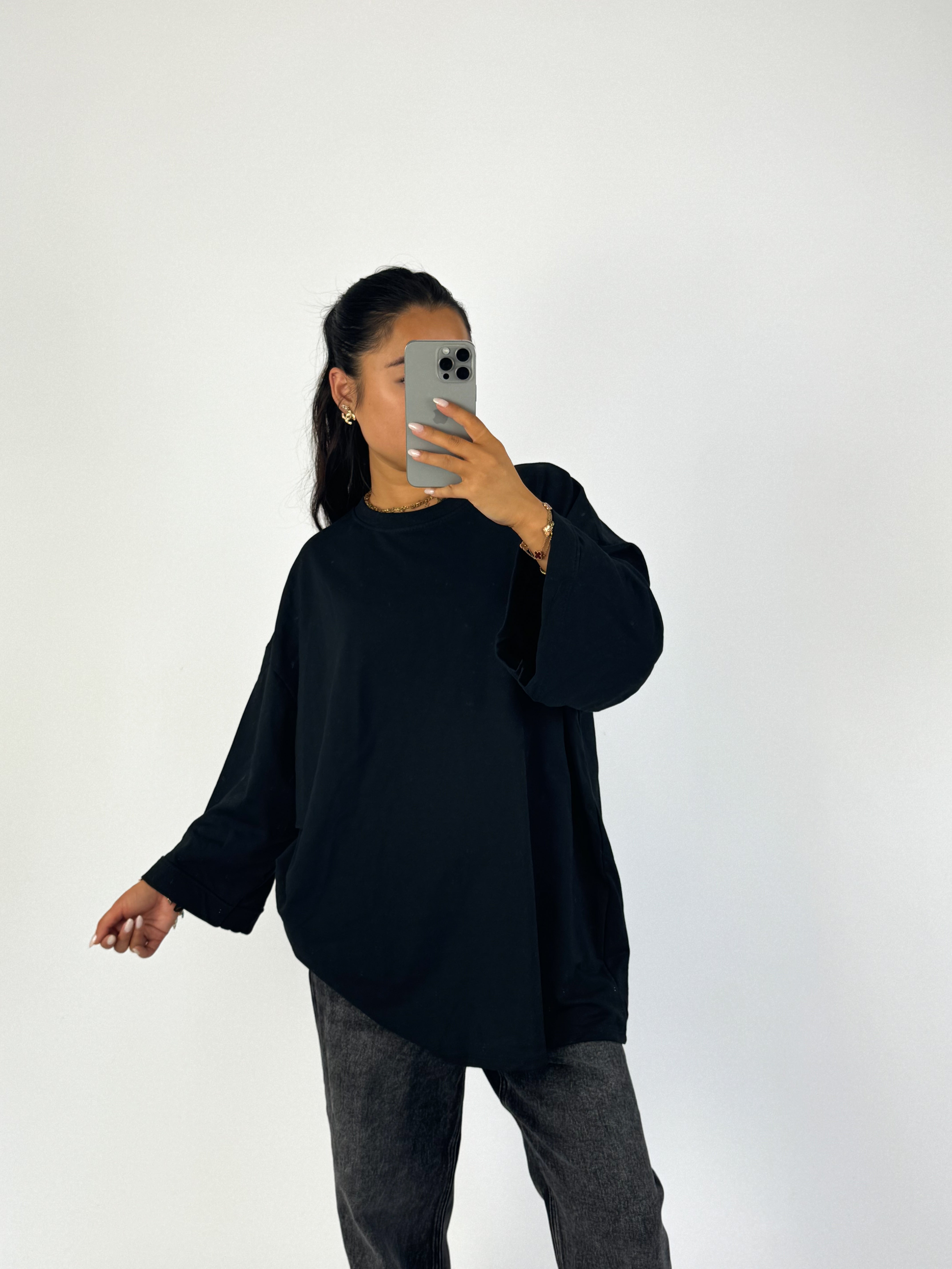 OVERSIZED BASIC T - BLACK