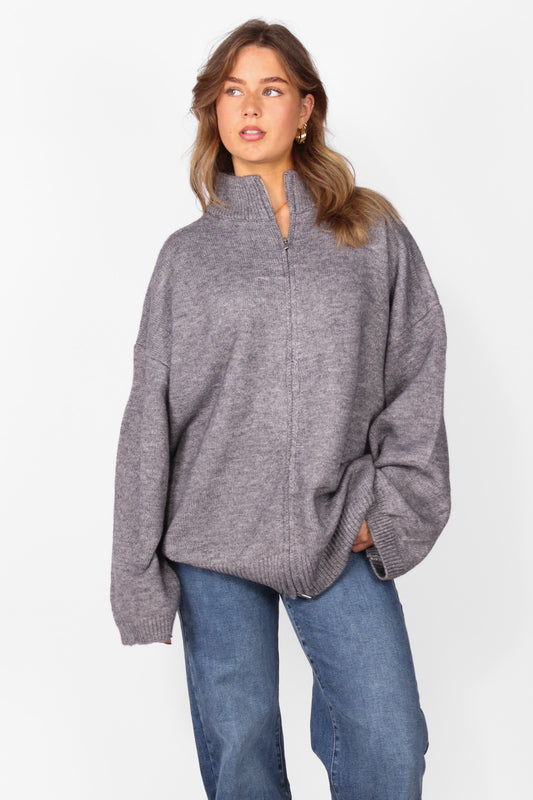 OVERSIZED ZIPPER KNIT