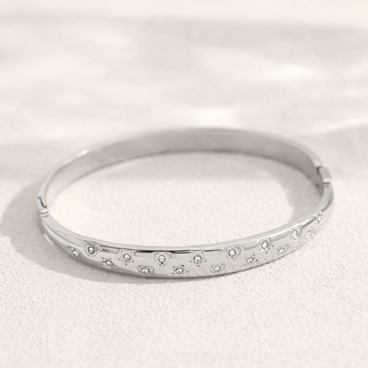 DIAMONDS BANGLE - SILVER