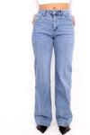 ''PLUSSIZE TALL'' WIDE LEG GOODIES JEANS - DENIM