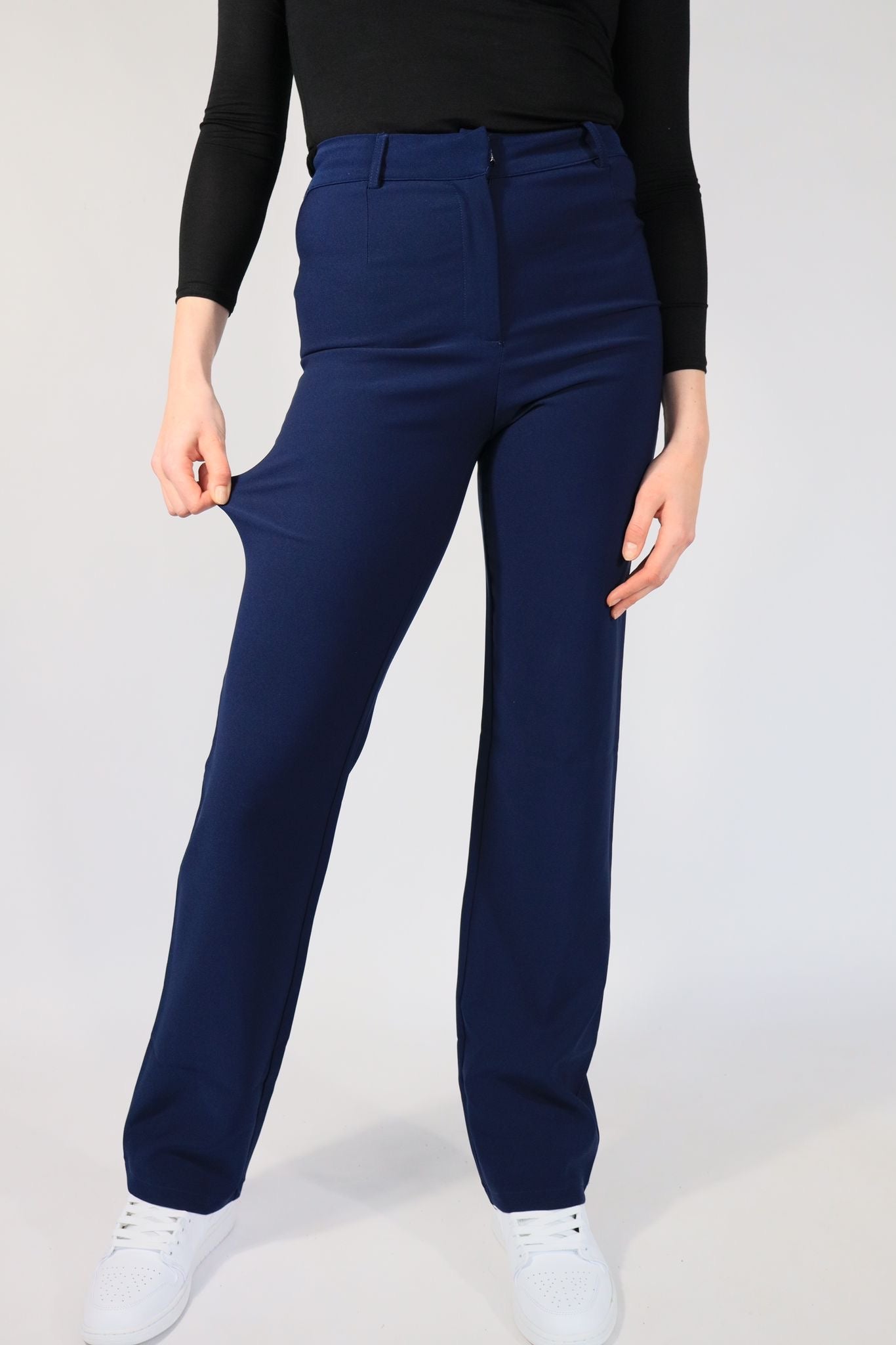 ''TALL'' STRETCH PANTS - NAVY