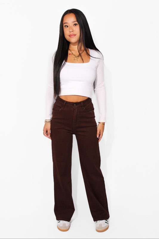 ''PETITE'' WIDE LEG JEANS 986-19
