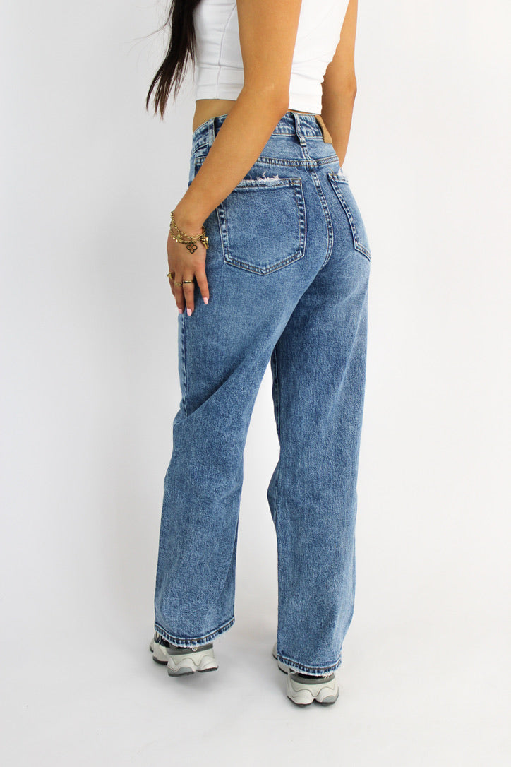''PETITE'' QUEEN HEARTS JEANS - DARK DENIM