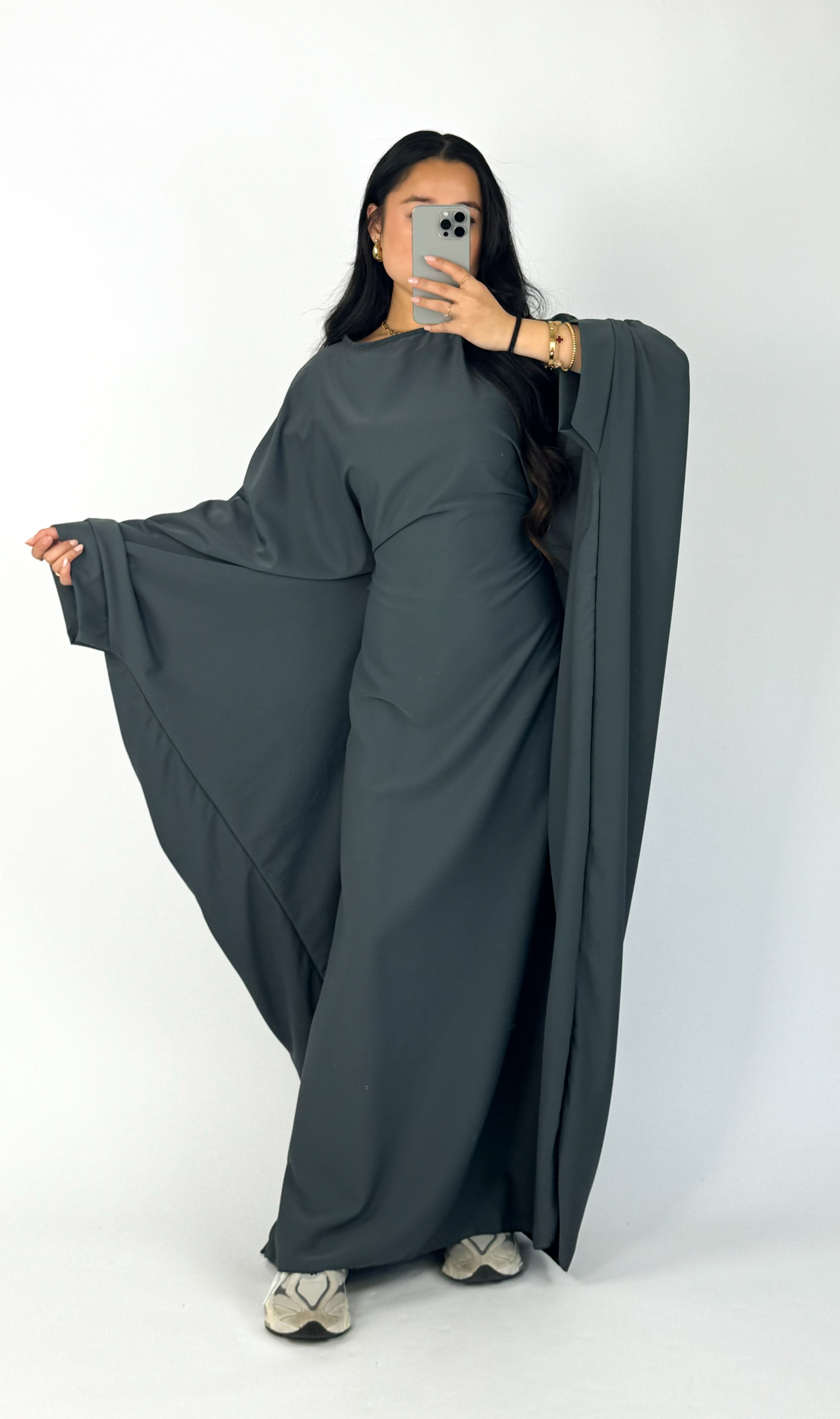 LINA DRESS - DARK GREY