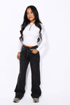 MID WAIST WIDE LEG JEANS 6320-13