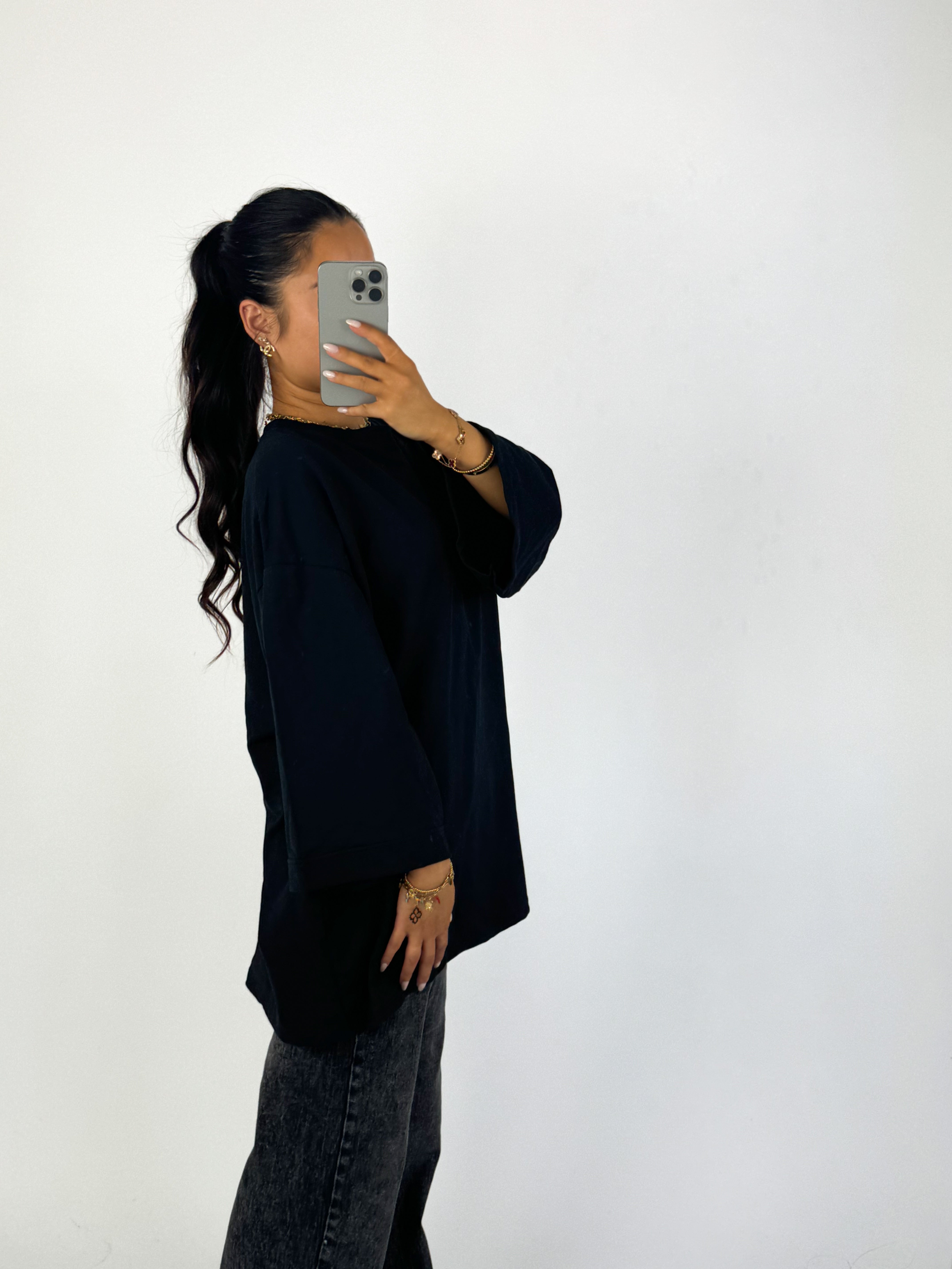 OVERSIZED BASIC T - BLACK