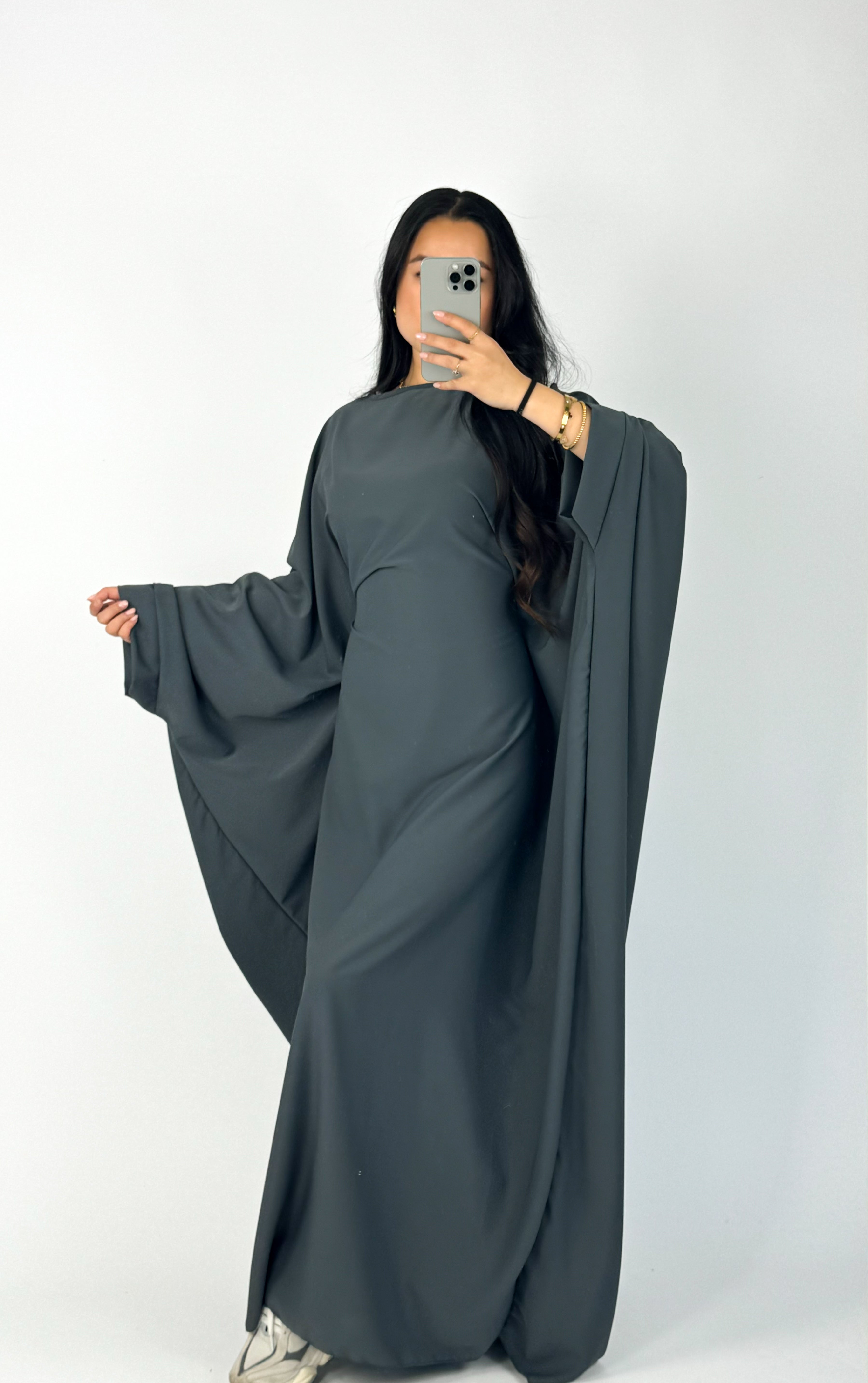 LINA DRESS - DARK GREY