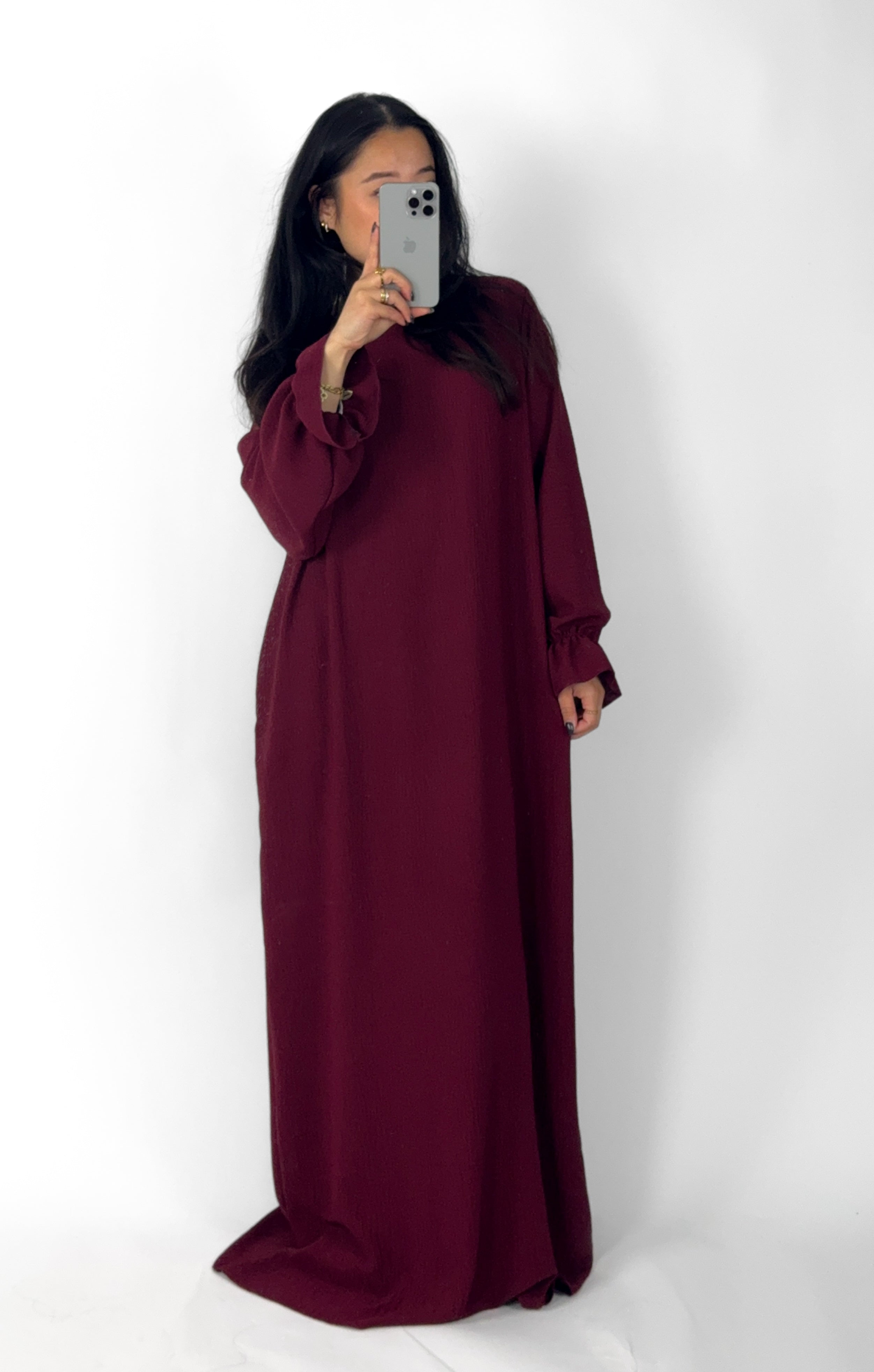 BEYZA DRESS - BORDEAUX