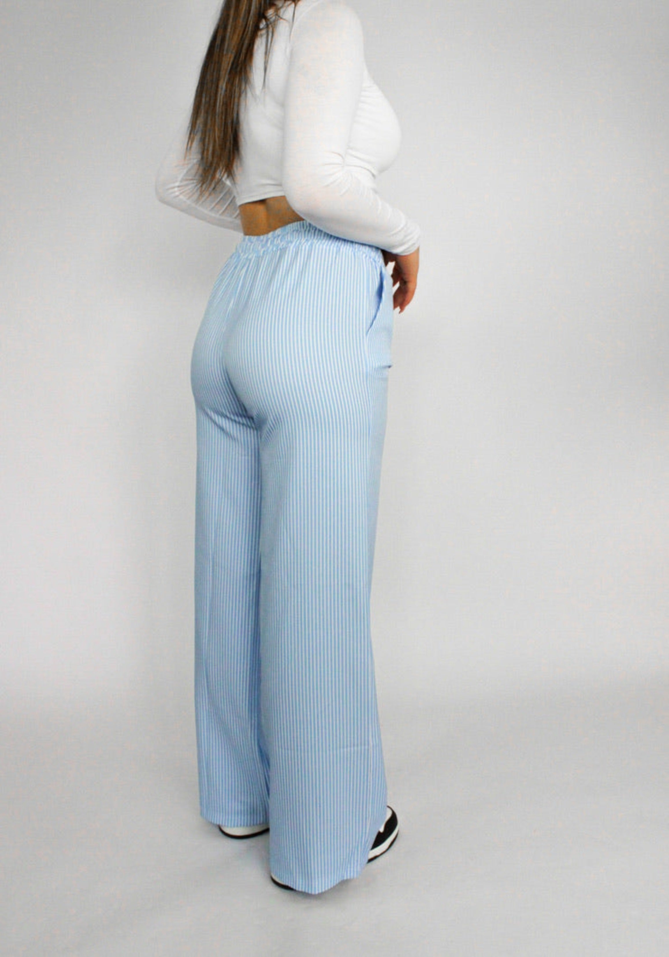 STRIPE PANTS - SKY BLUE
