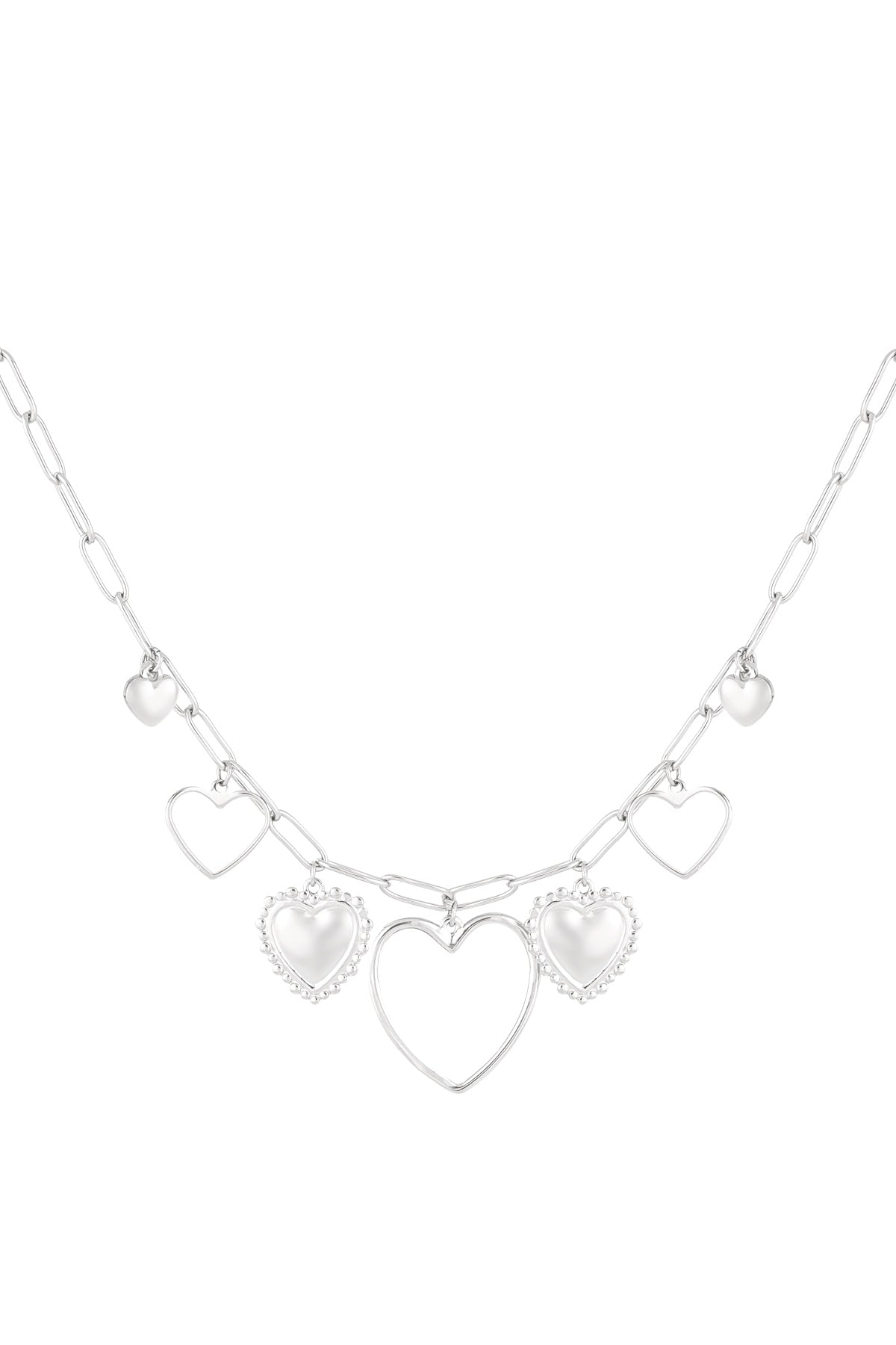 OPEN HEARTS NECKLACE - SILVER