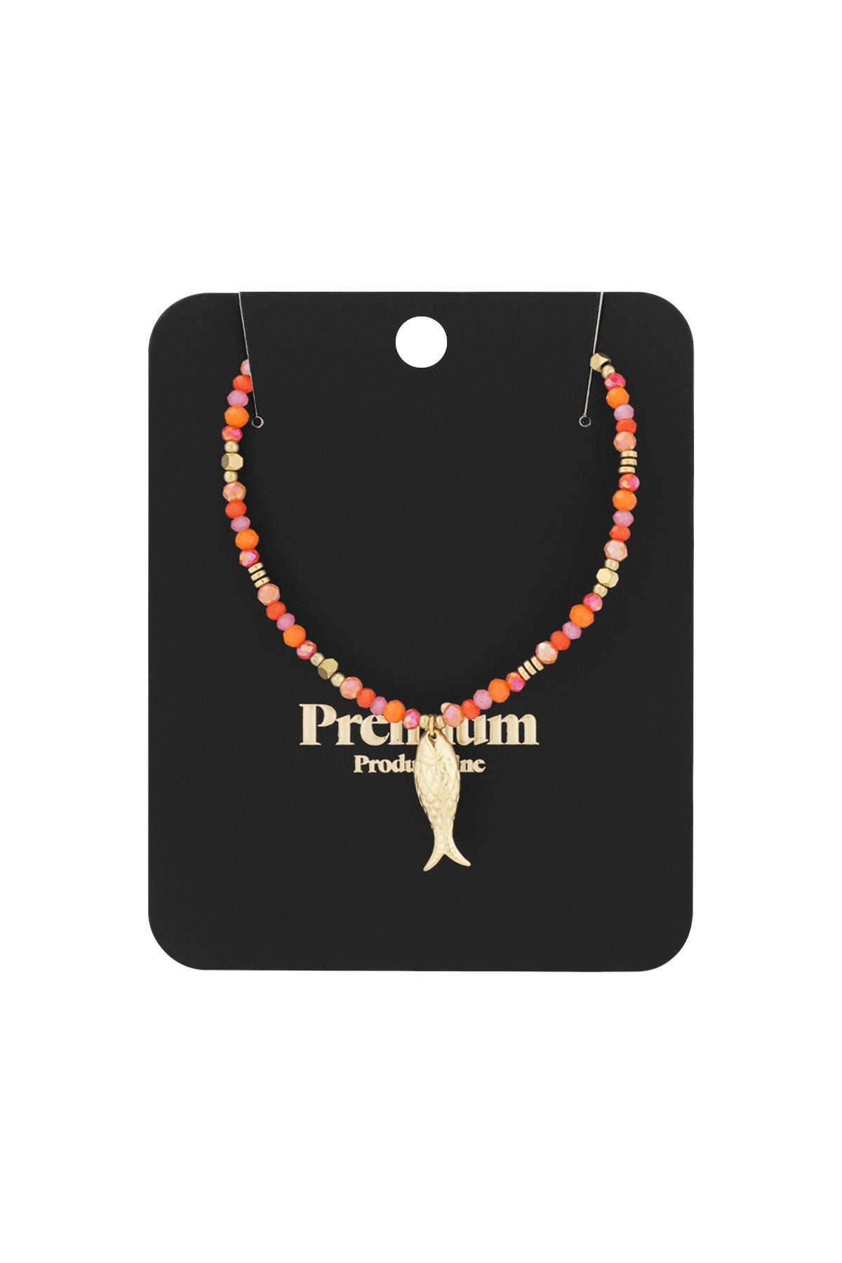 FISH BEADS NECKLACE - GOLD