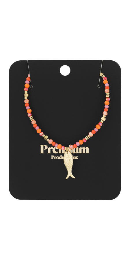 FISH BEADS NECKLACE - GOLD