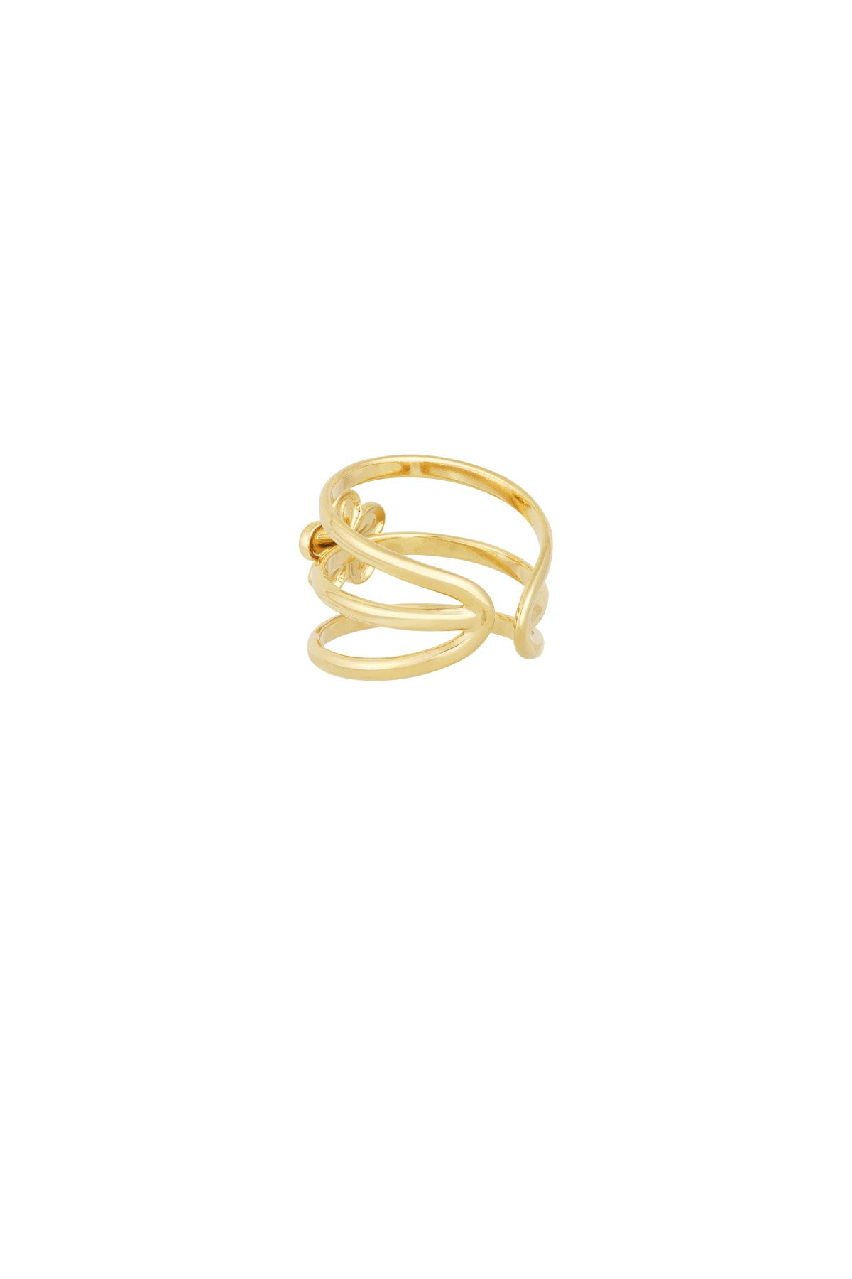 FLOWER STACK RING - GOLD
