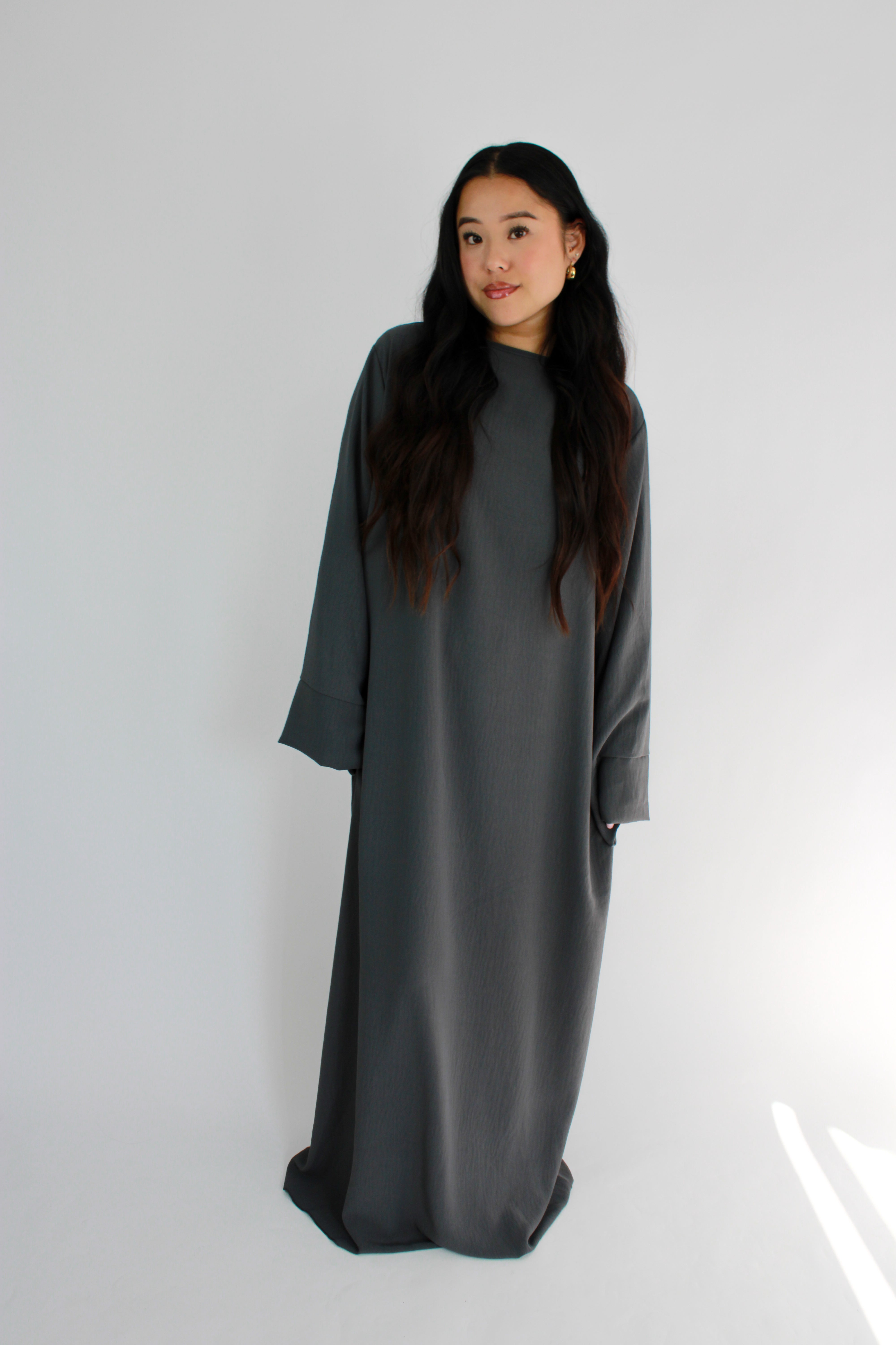 MERVE DRESS - DARK GREY