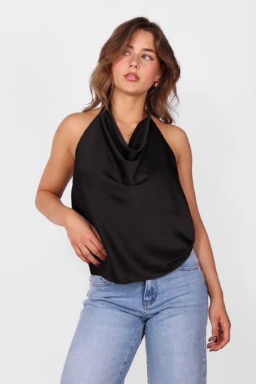 SILK HALTER TOP