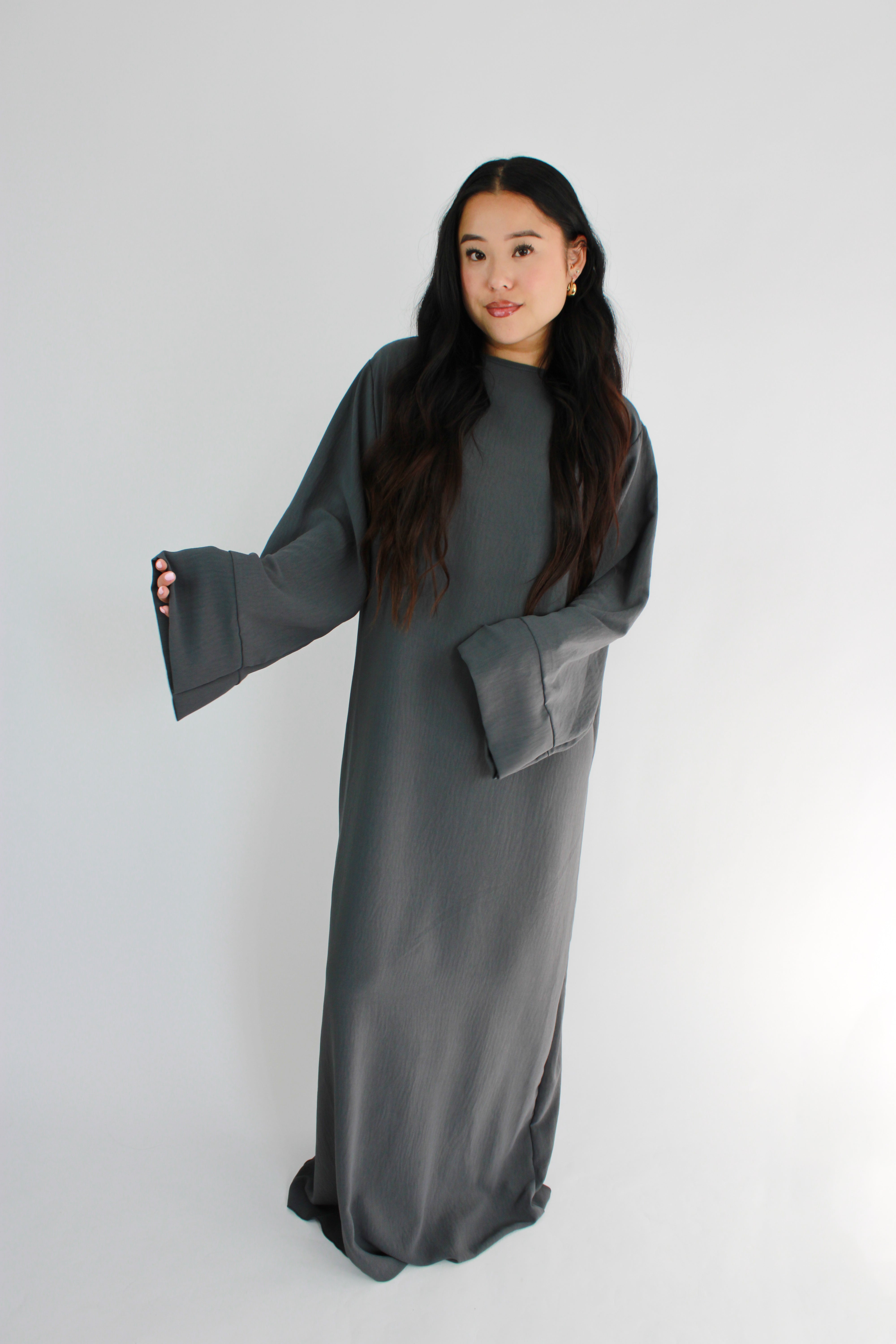 MERVE DRESS - DARK GREY