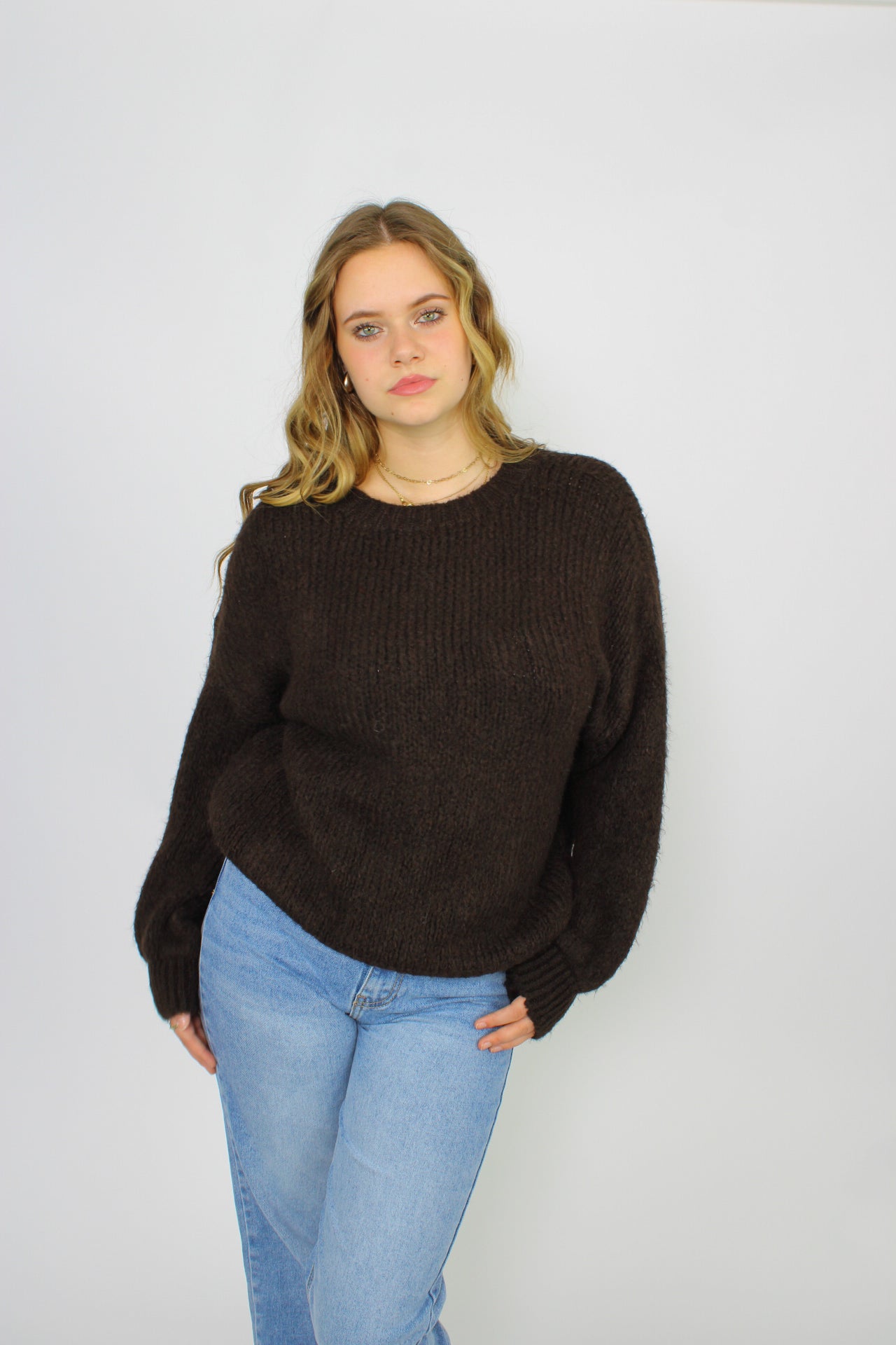 KEEP ME WARM KNIT - DARK BROWN