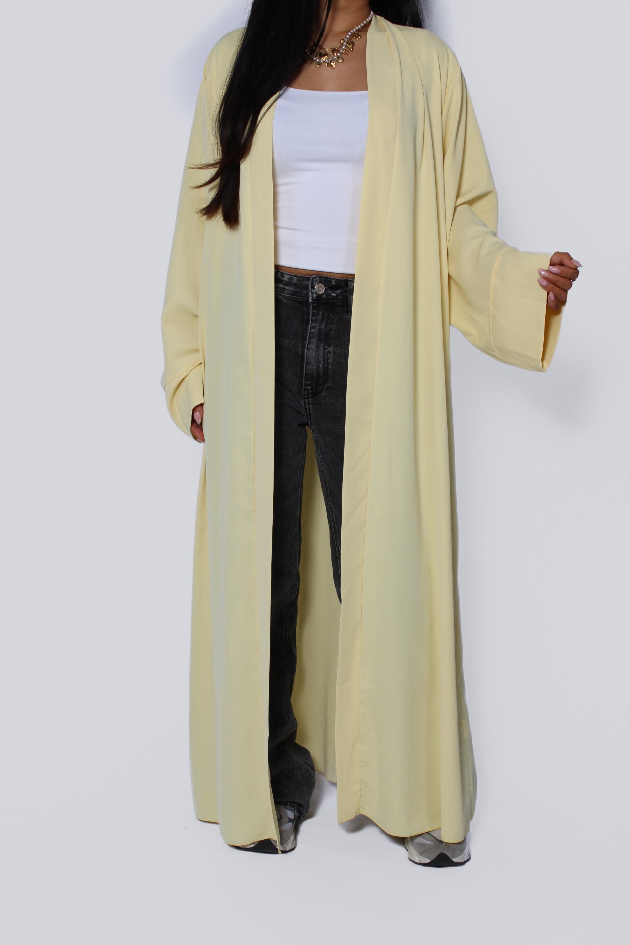 ''PETITE'' SILKY KIMONO - BUTTER YELLOW