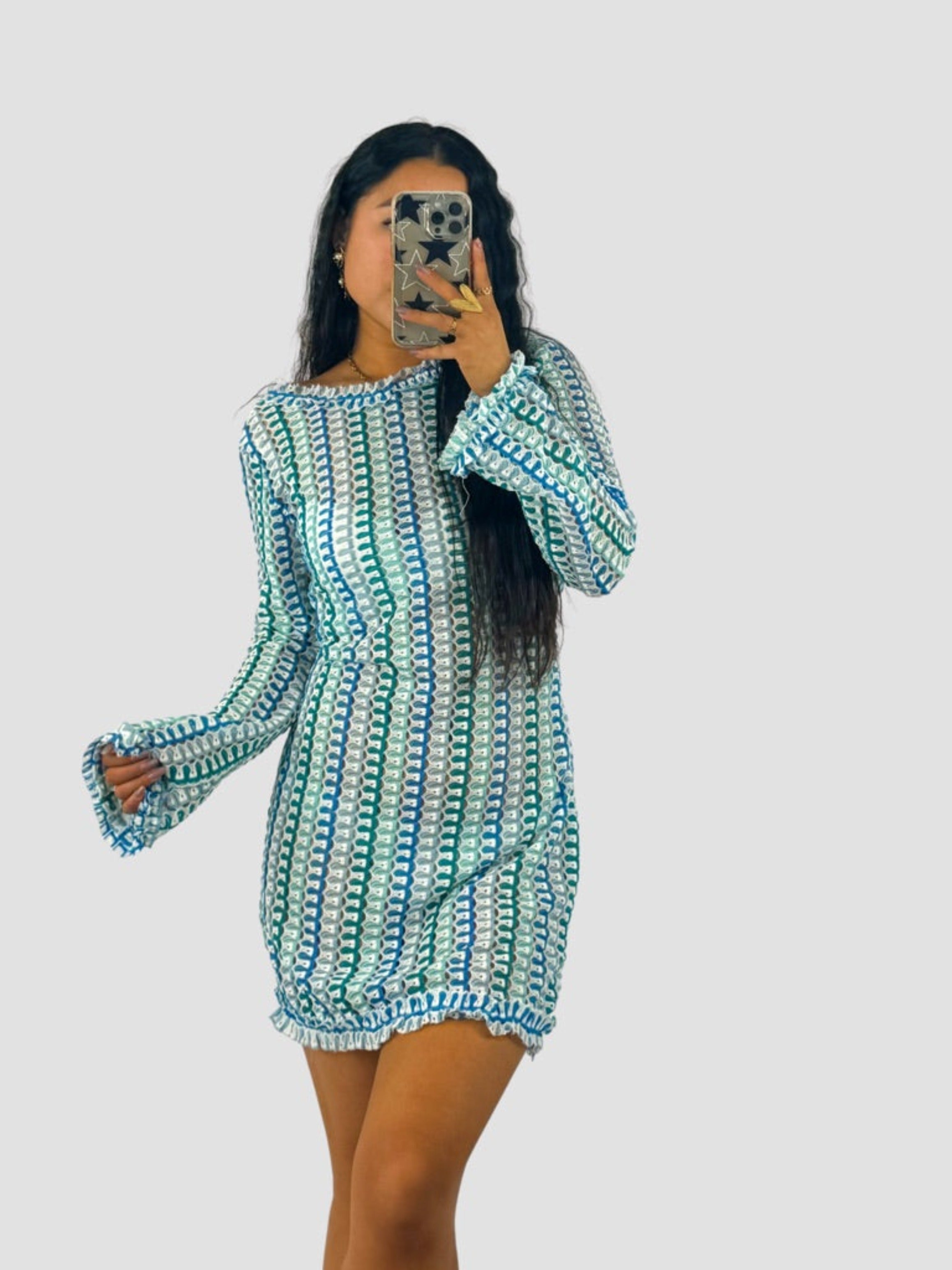 BEACH DAY DRESS SHORT - BLUE