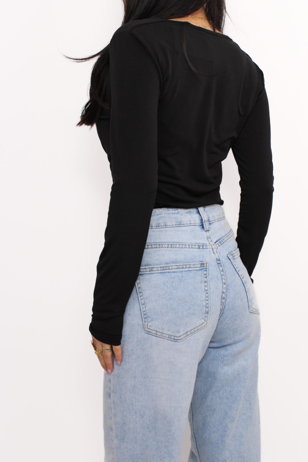 AVERY LACE BODY - BLACK