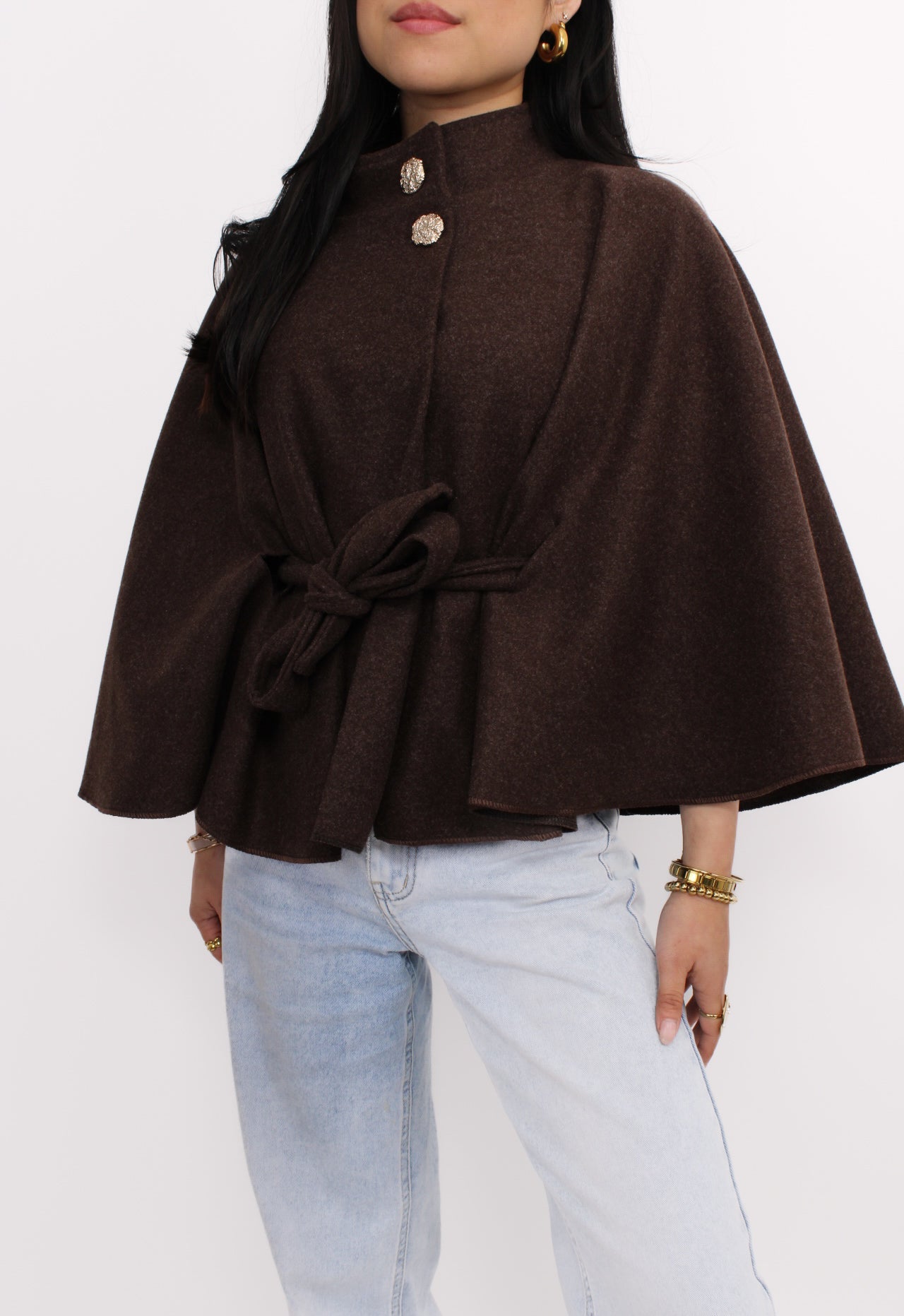 FRANCES PONCHO - BROWN