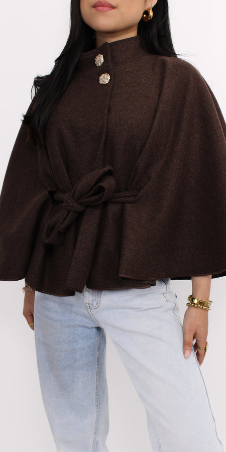 FRANCES PONCHO - BROWN