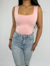 SQUARE TANK TOP - BABY PINK