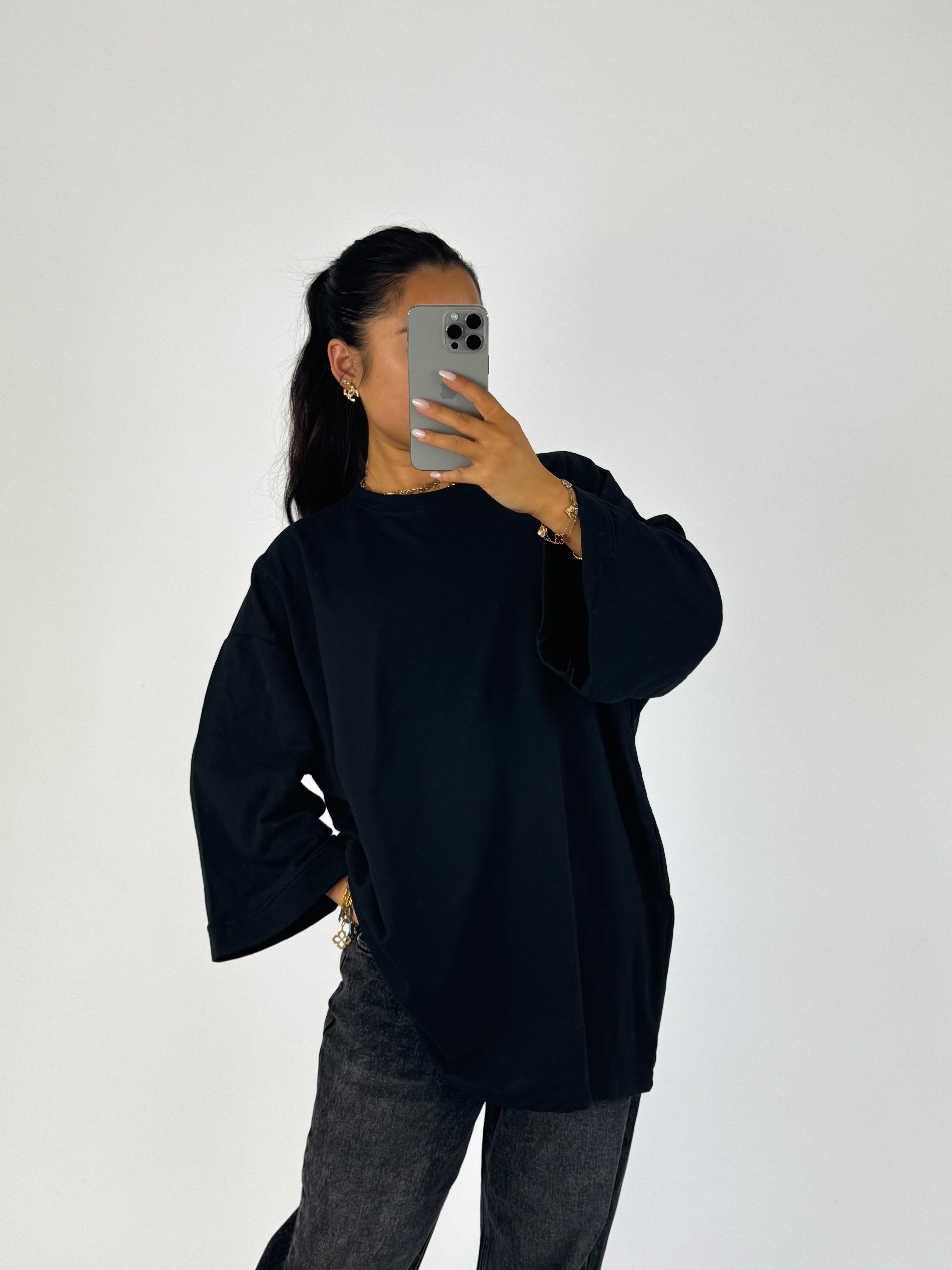 OVERSIZED BASIC T - BLACK