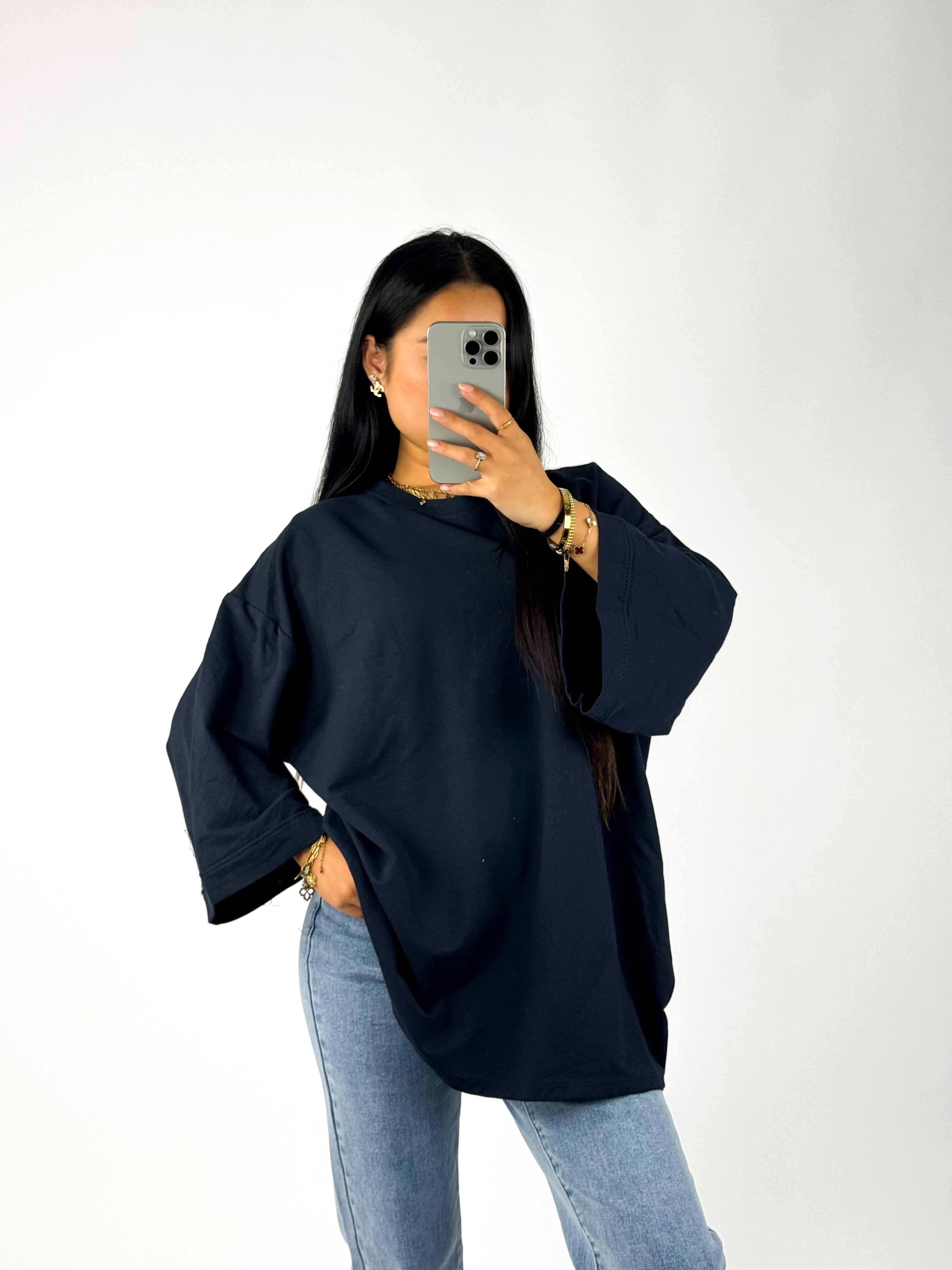 OVERSIZED BASIC T - NAVY