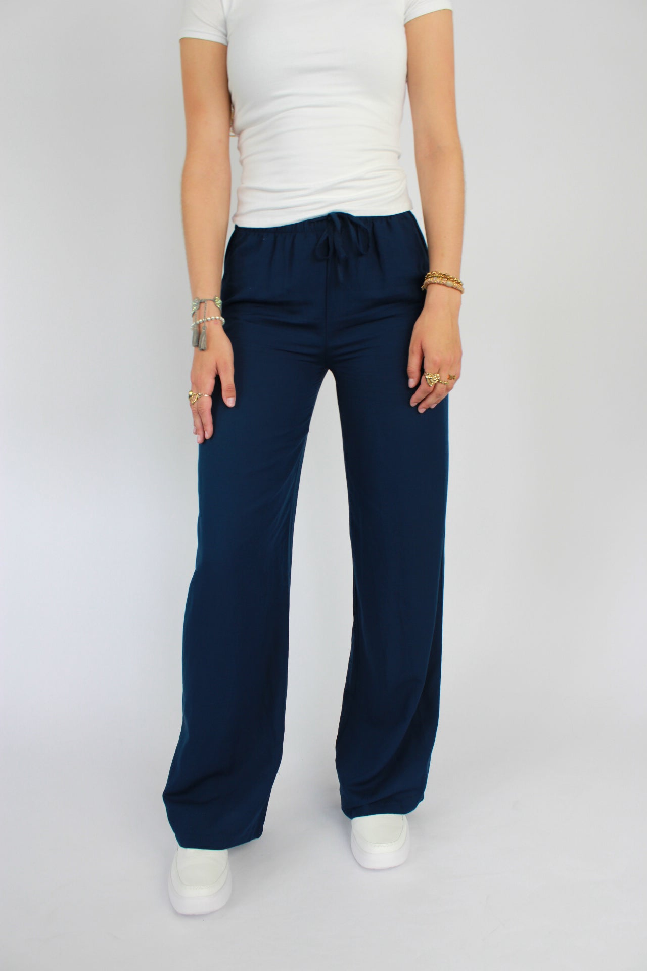 ''TALL'' LINEN PANTS - NAVY