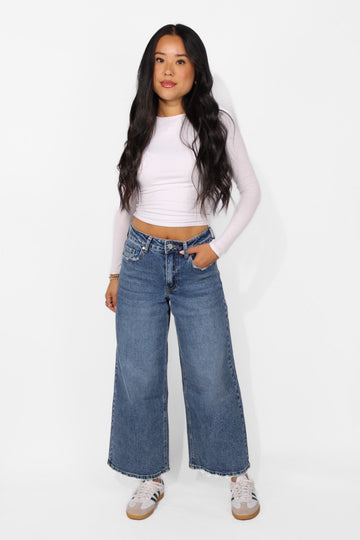 ''PETITE'' WIDE LEG JEANS 3995