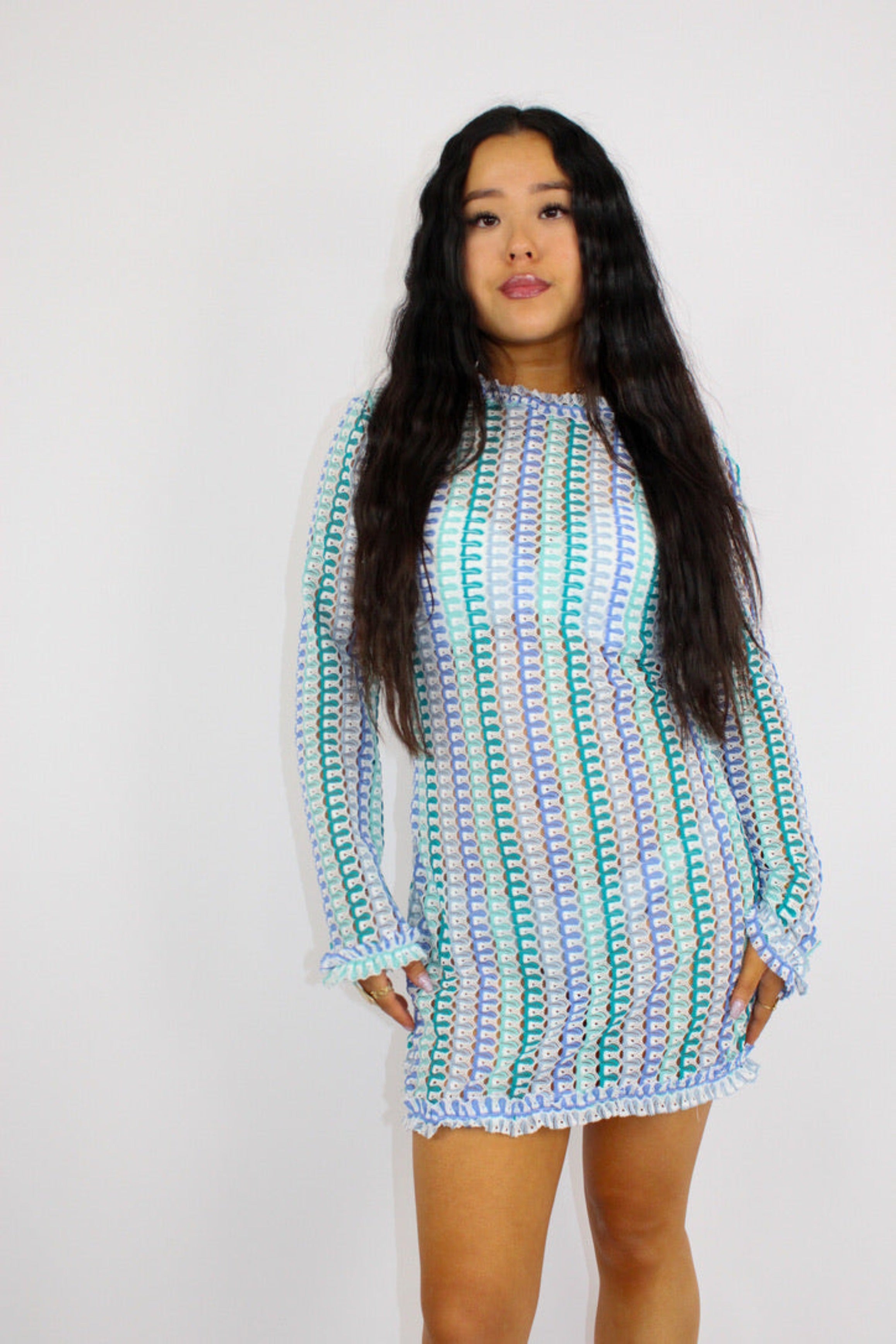 BEACH DAY DRESS SHORT - BLUE