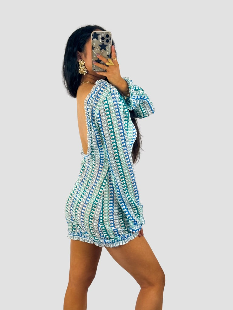 BEACH DAY DRESS SHORT - BLUE